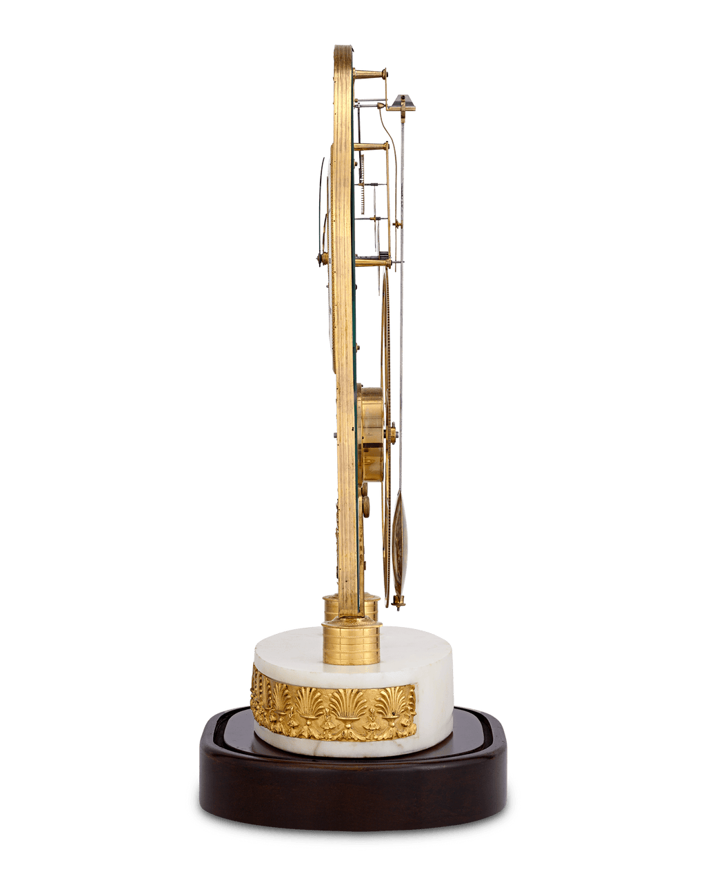 French Great Wheel Skeleton Clock