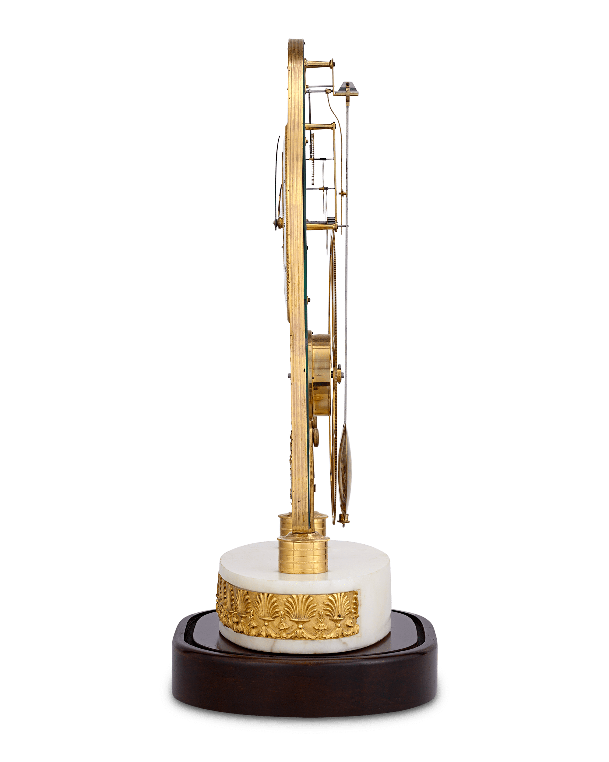 French Great Wheel Skeleton Clock