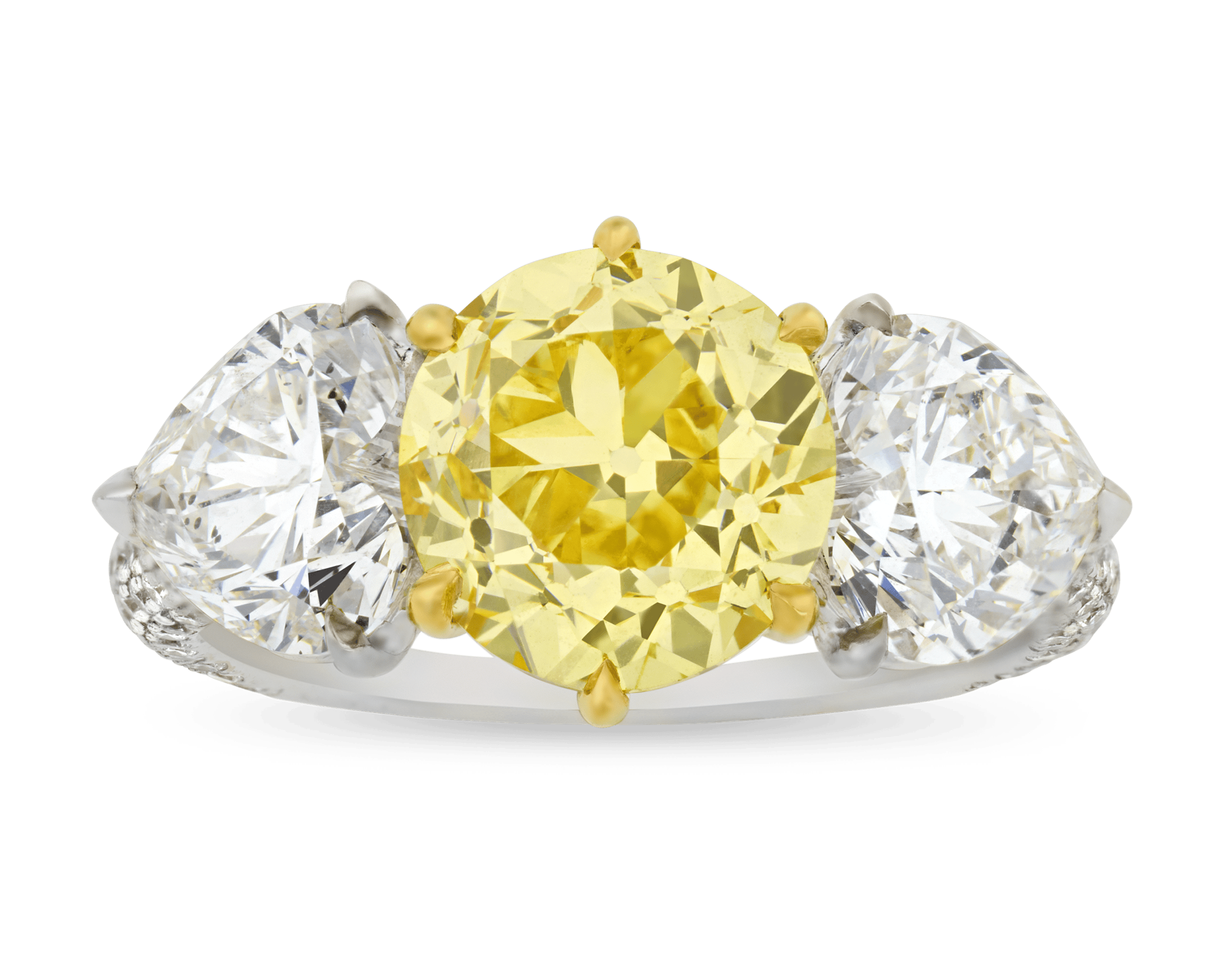 Fancy Intense Yellow Diamond Ring, 2.59 Carats