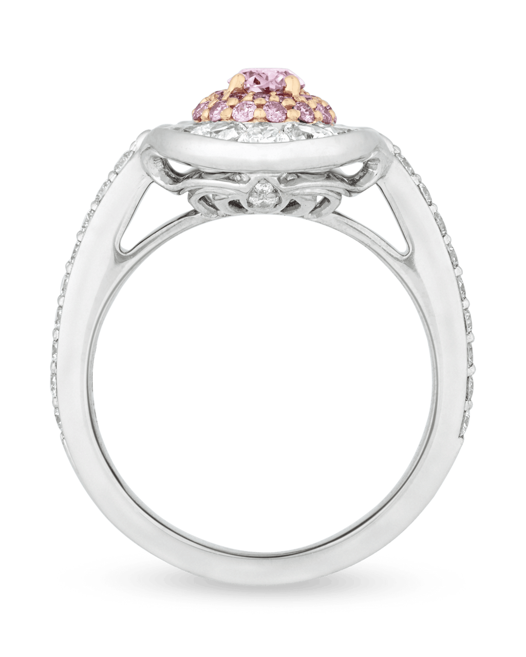Argyle Fancy Vivid Pink and White Diamond Ring