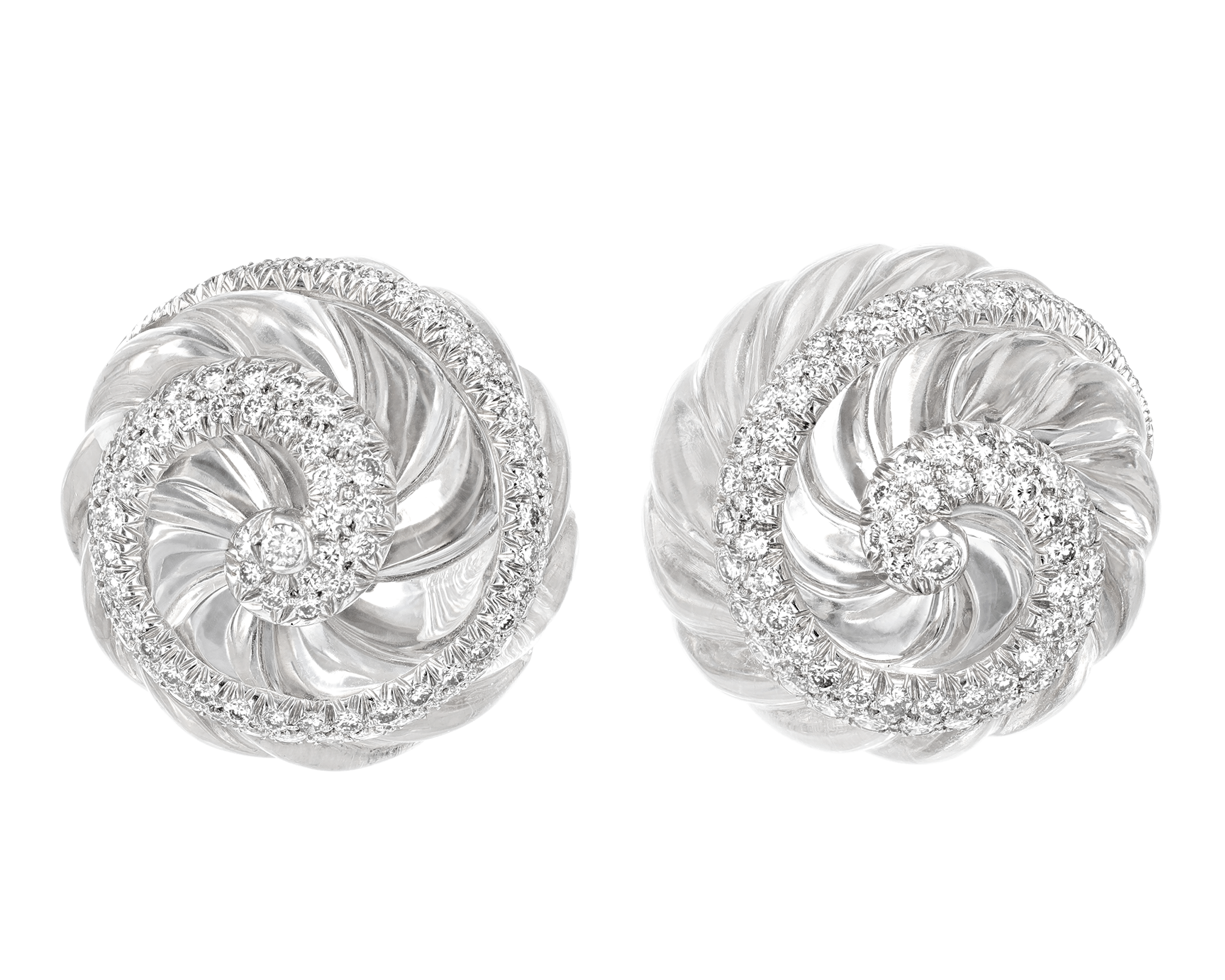 David Webb Diamond and Crystal Earrings