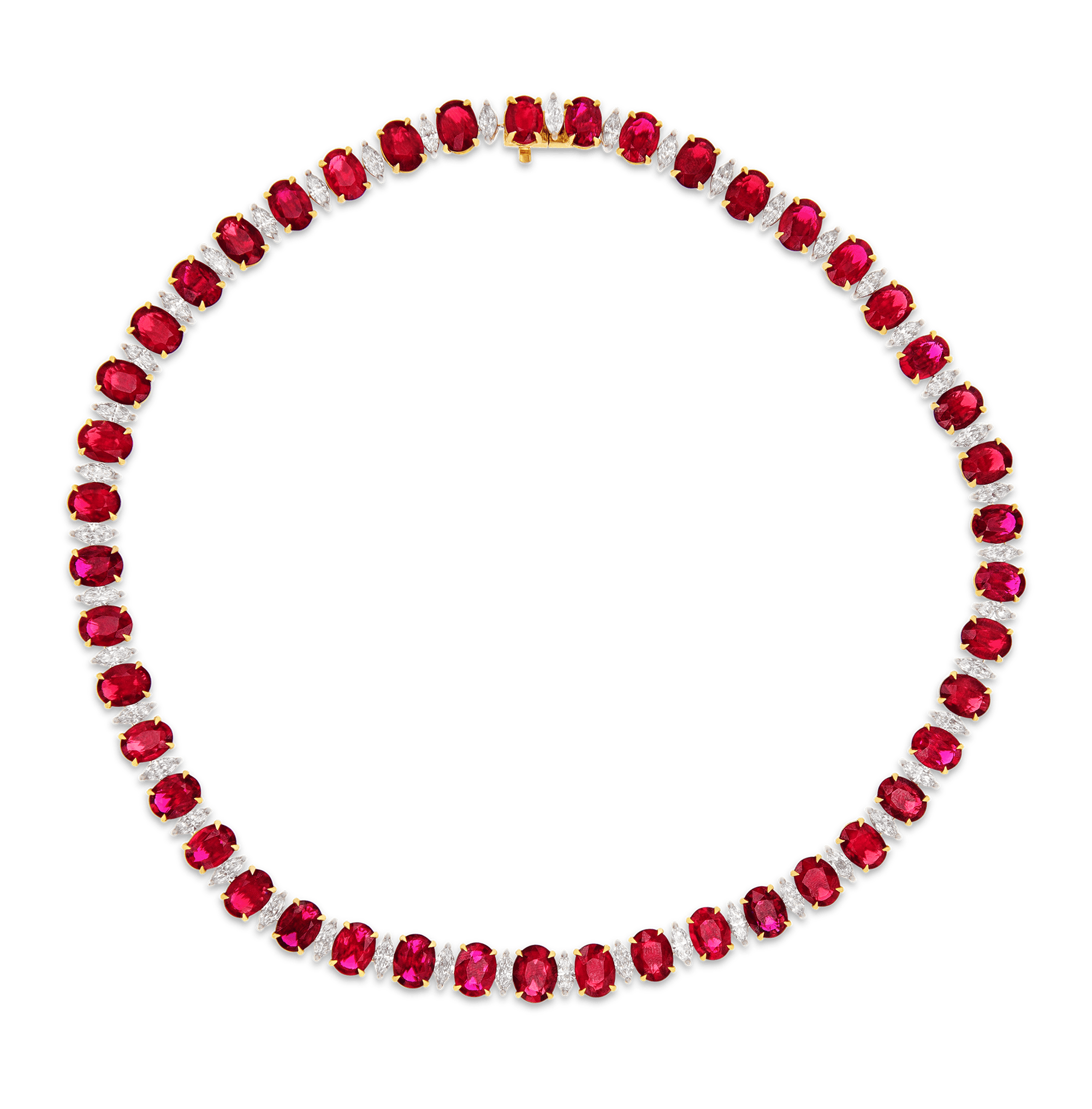 Salavetti Ruby Necklace, 57.99 Carats