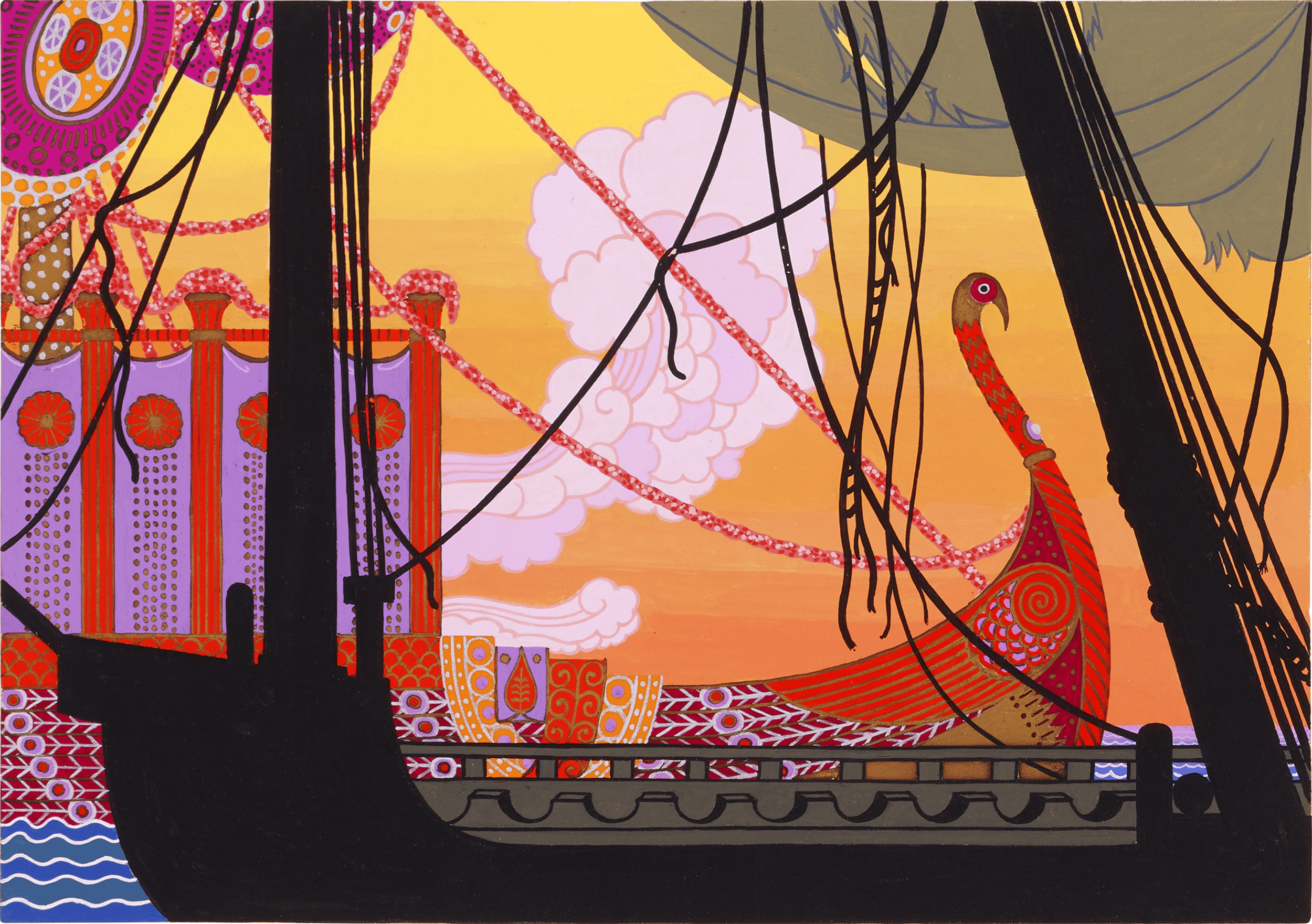 Décor pour La Princesse Lointaine by Erté