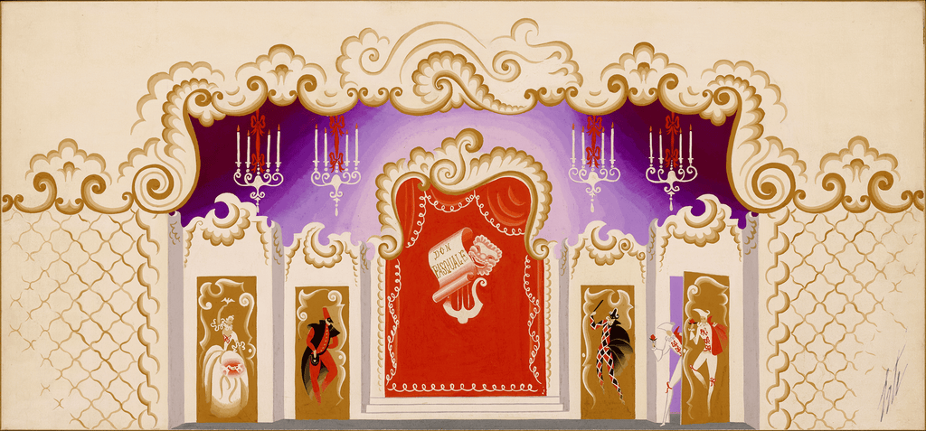 Etude de décor, Don Pasquale by Erté