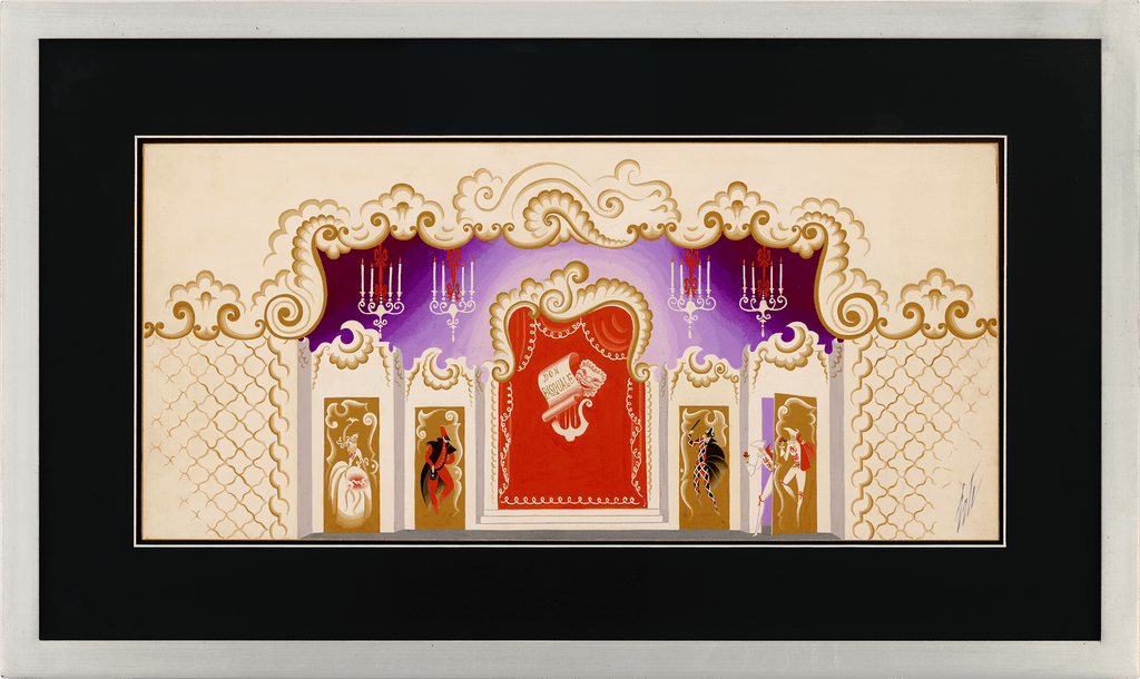 Etude de décor, Don Pasquale by Erté