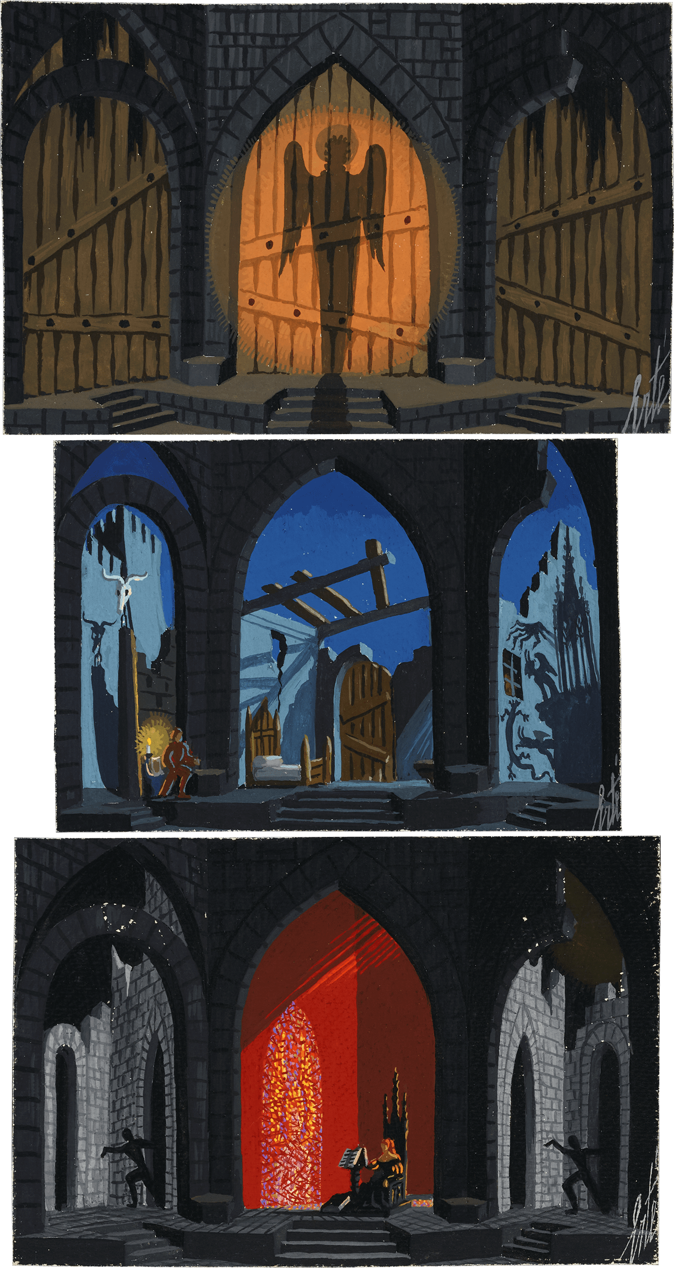 L'ange et le feu by Erté