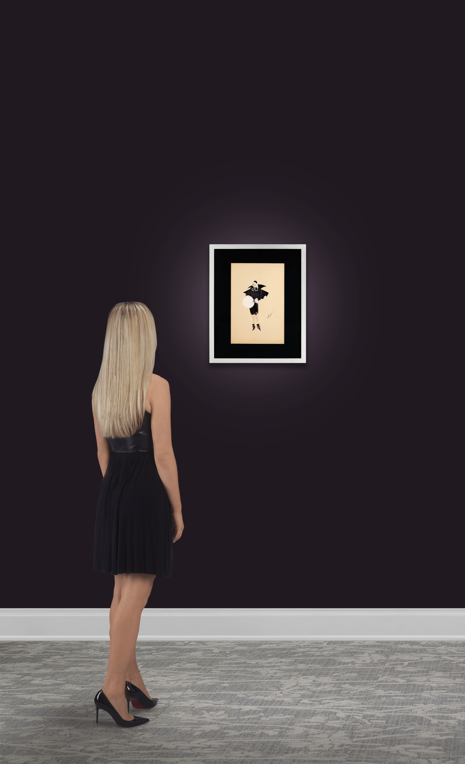 Le petit cardinal noir by Erté