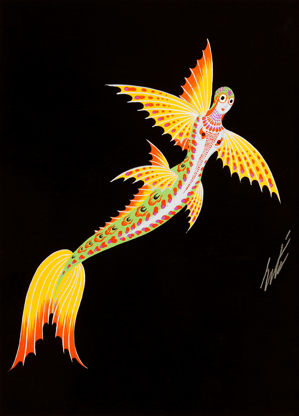 Poisson volant (Flying Fish) by Erté