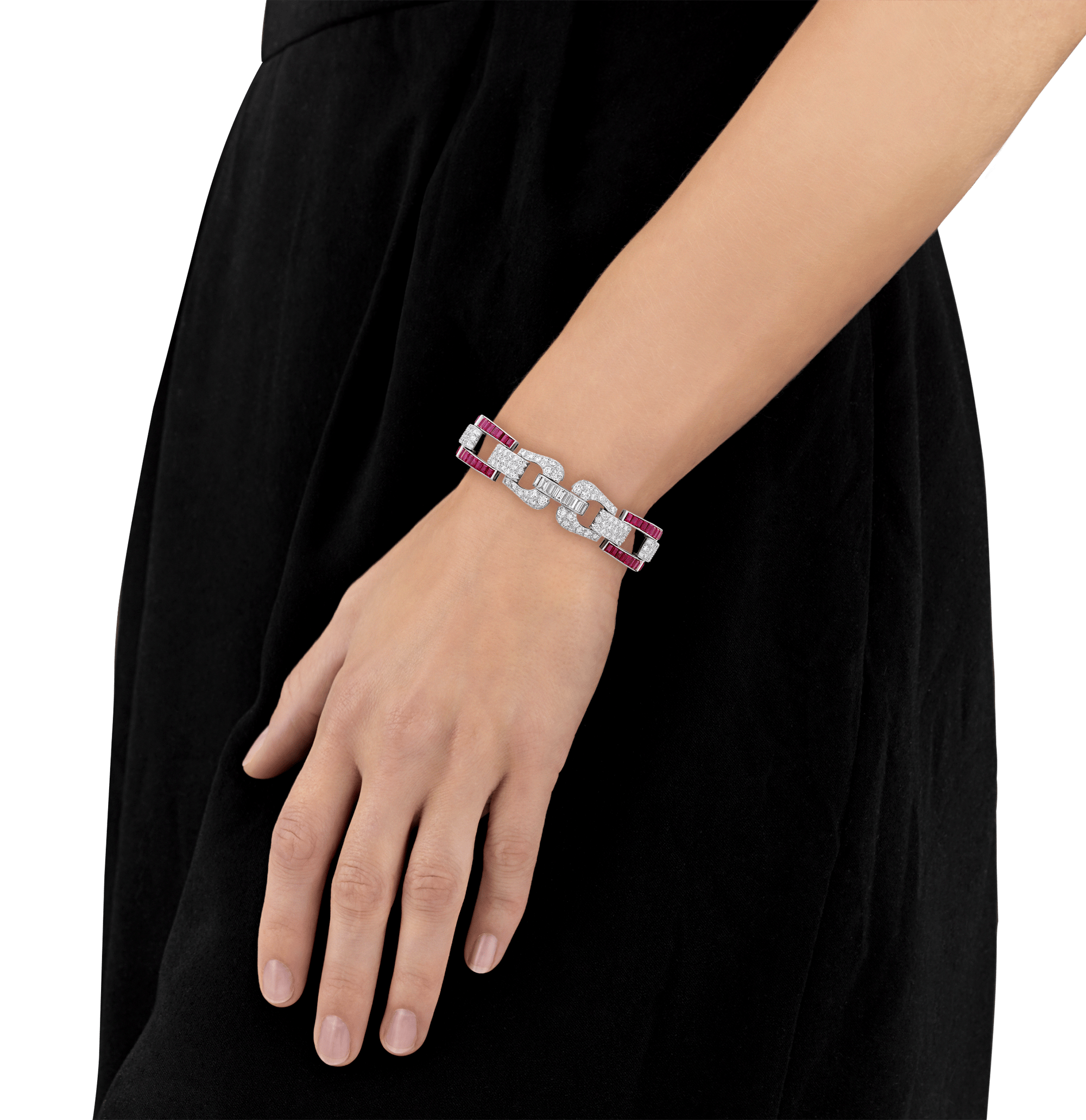 Art Deco Burma Ruby Bracelet, 18.00 Carats