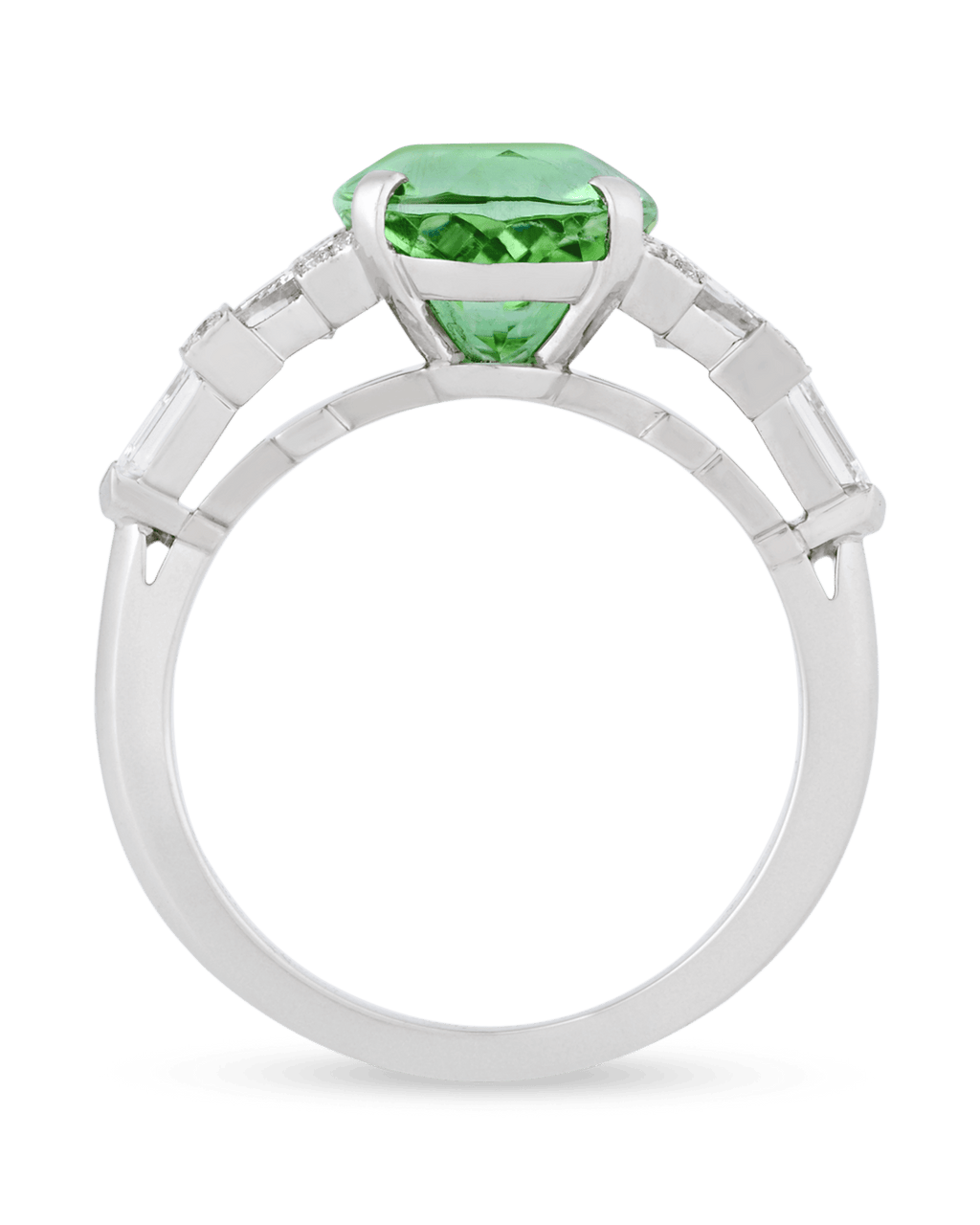 Raymond Yard Unheated Green Paraiba Ring, 3.65 Carats