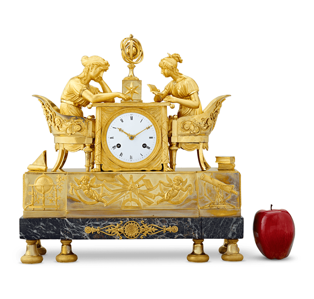 The Astronomy Lesson French Empire Mantel Clock