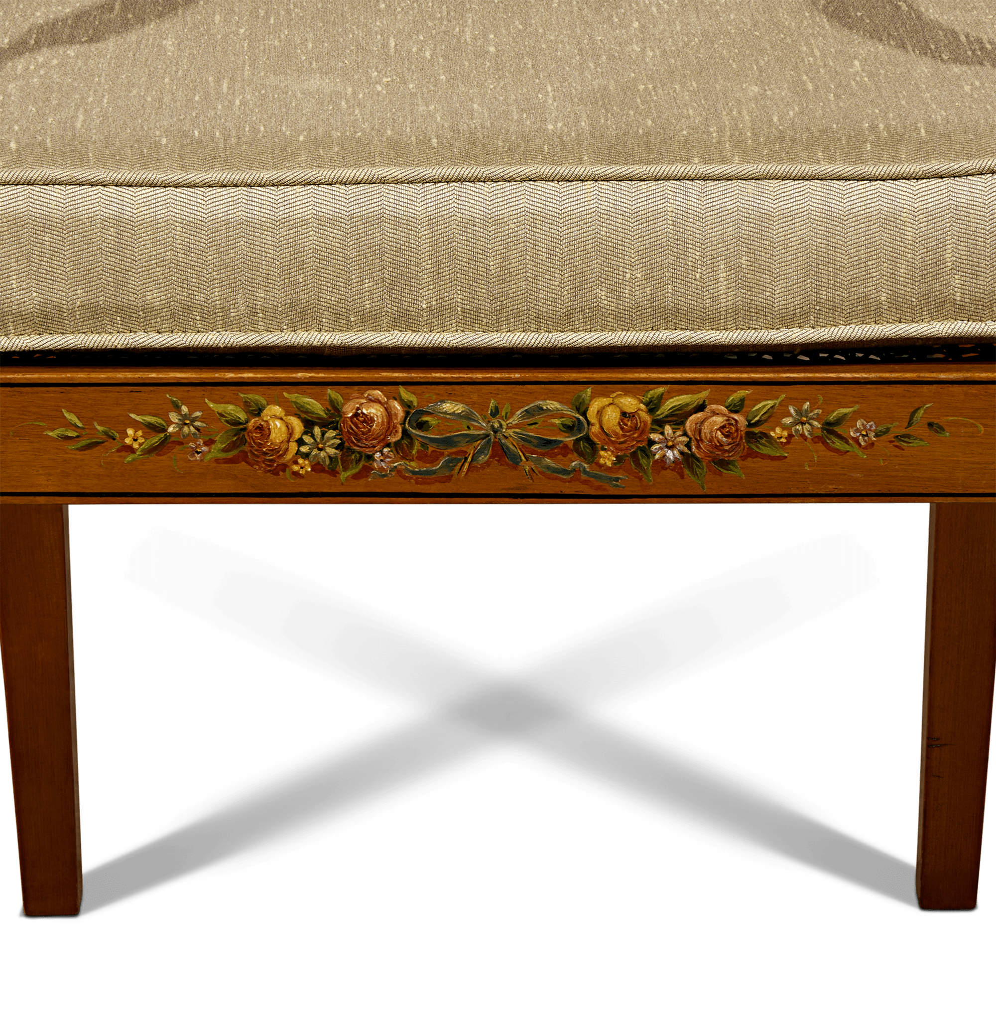 Pair of Edwardian Satinwood Cane Chairs