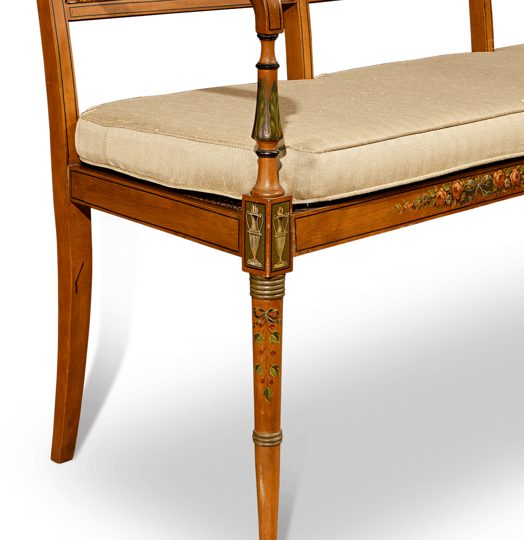 Edwardian Satinwood Settee