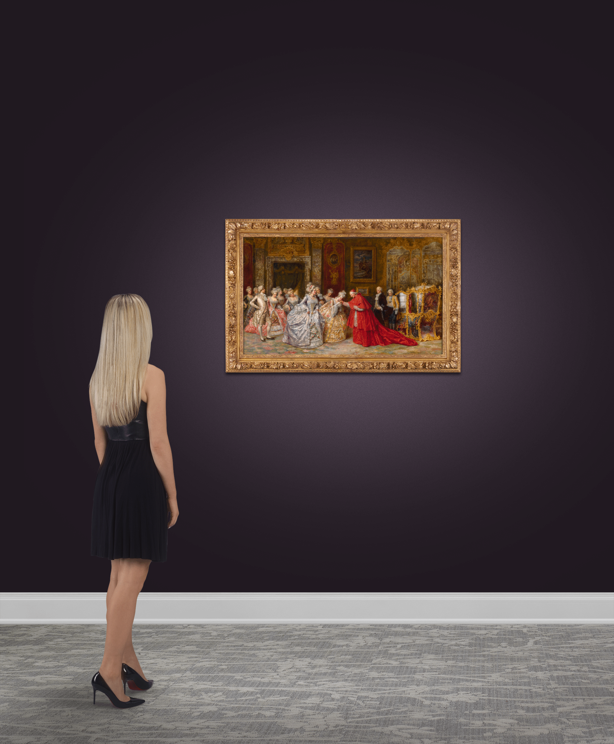 Cardinal with Elegant Company by Angelo Zoffoli