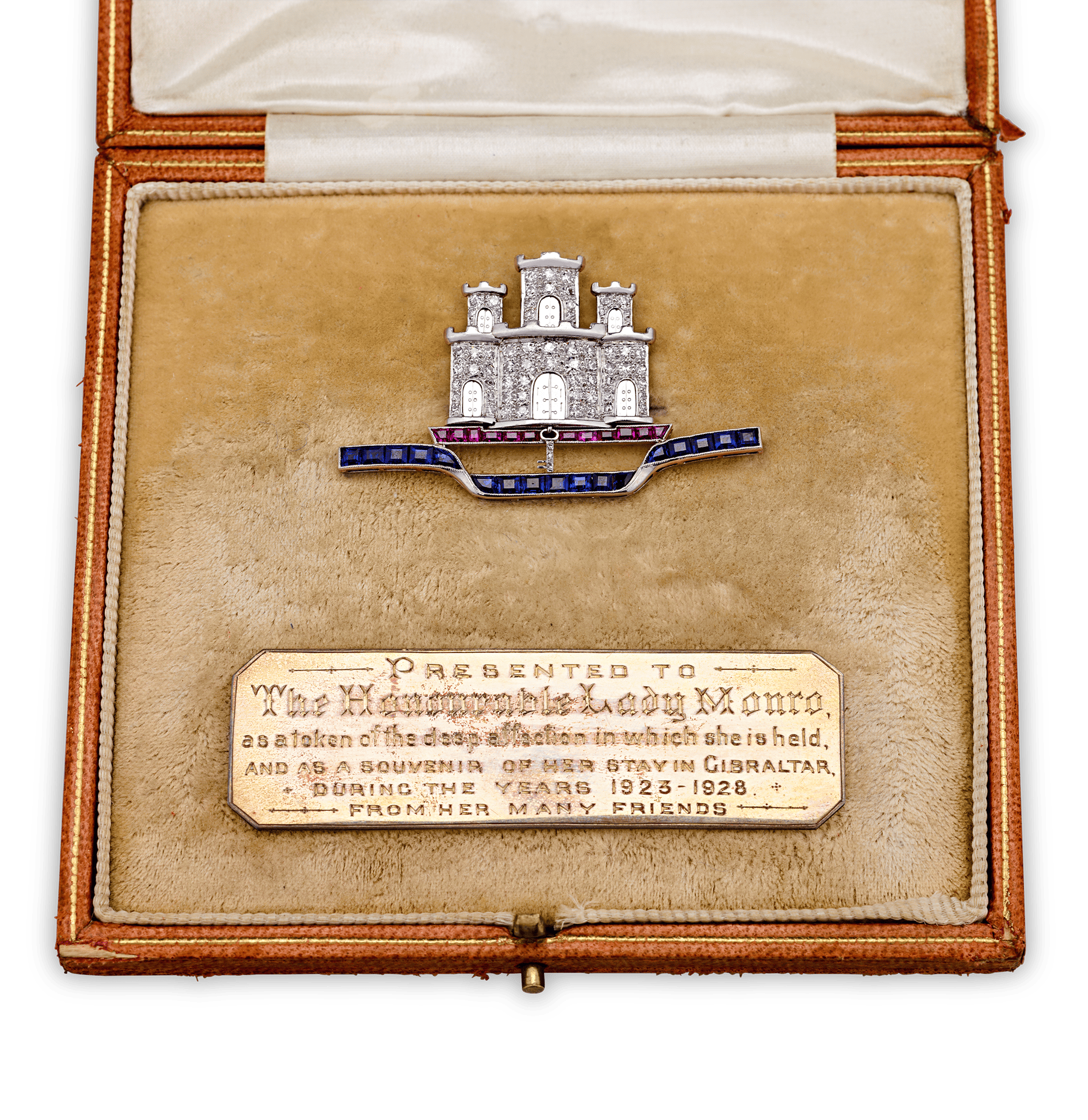 Gibraltar Brooch presented to Lady Mary Monro