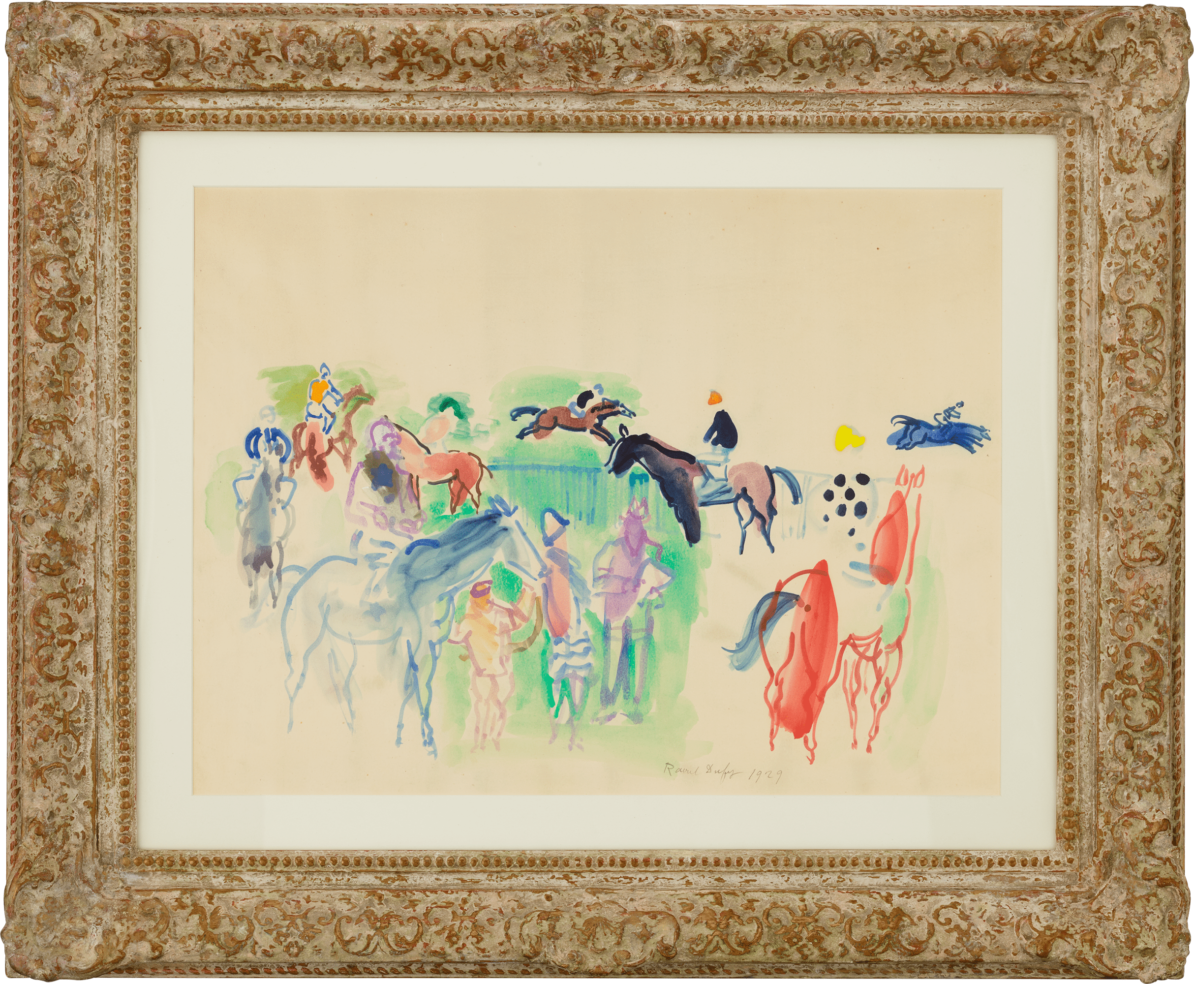 Chevaux de courses by Raoul Dufy