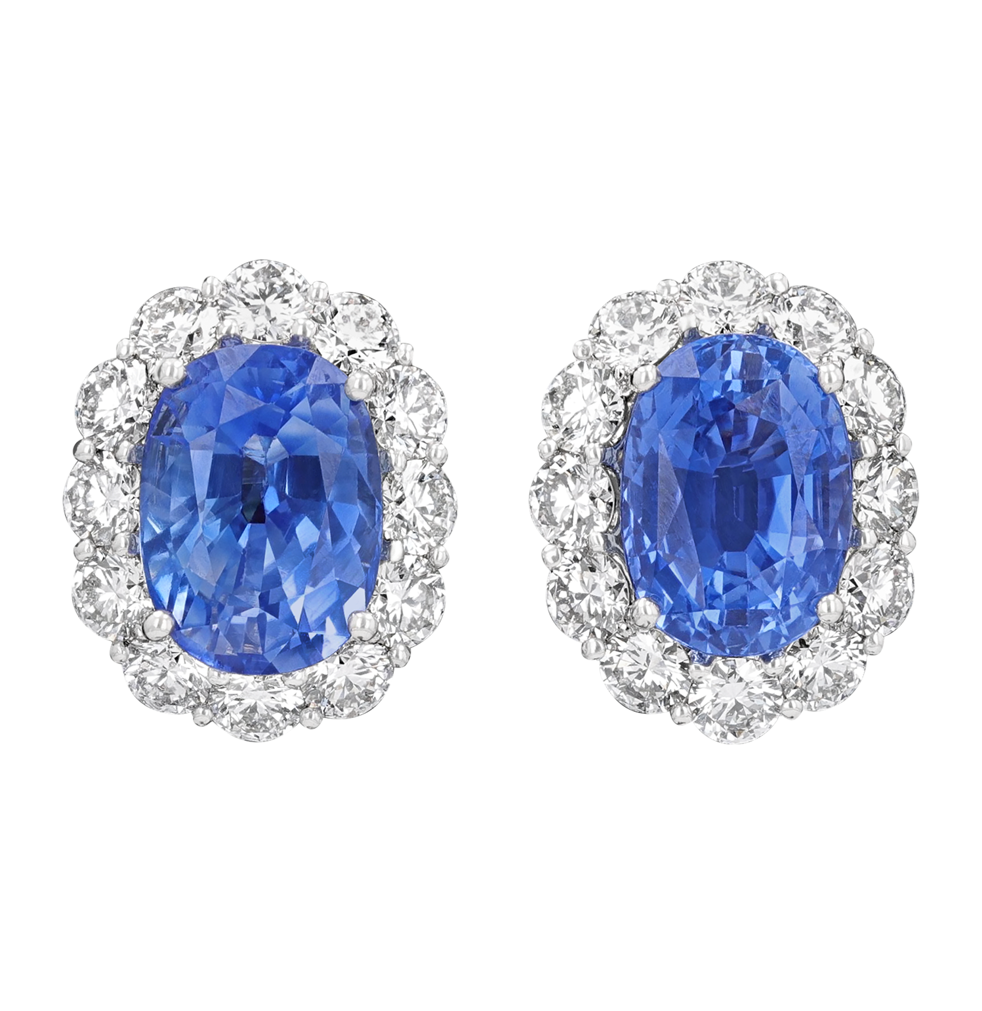 Sapphire Earrings, 9.64 carats