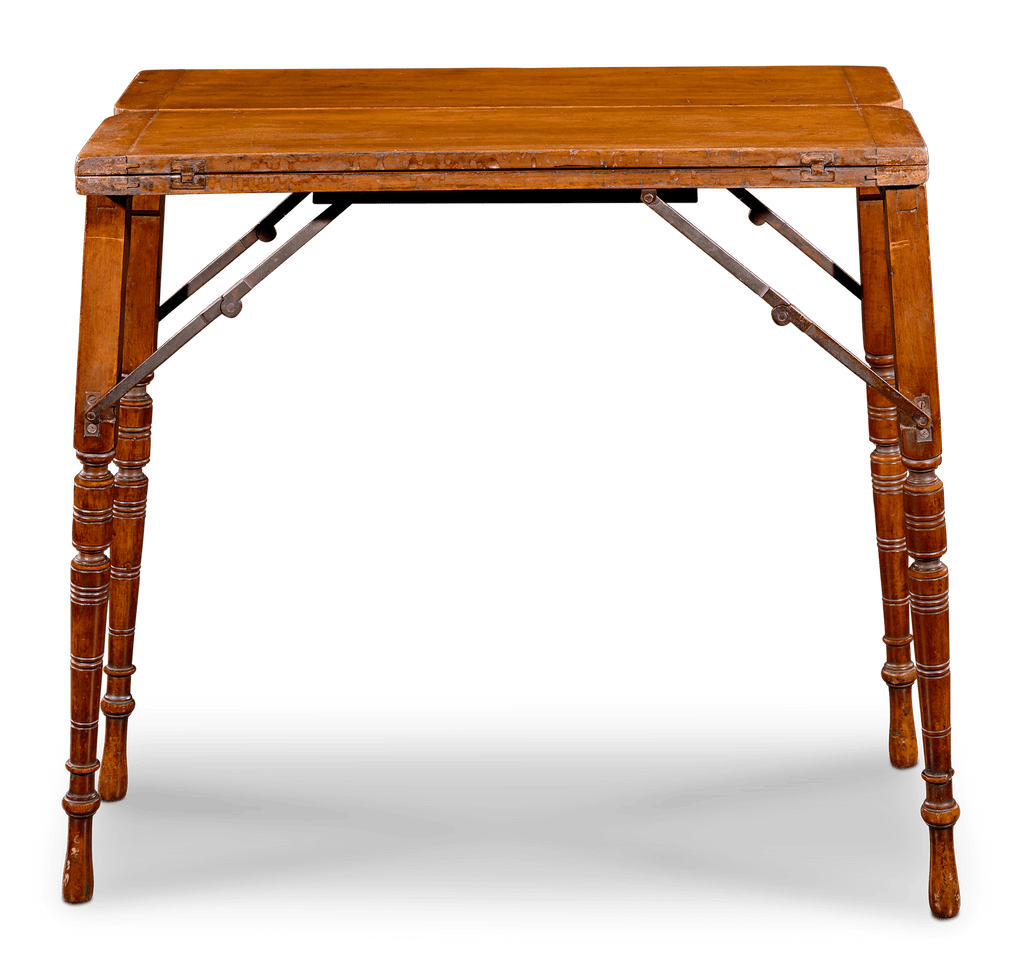 19th-Century Folding Picnic and Cards Table