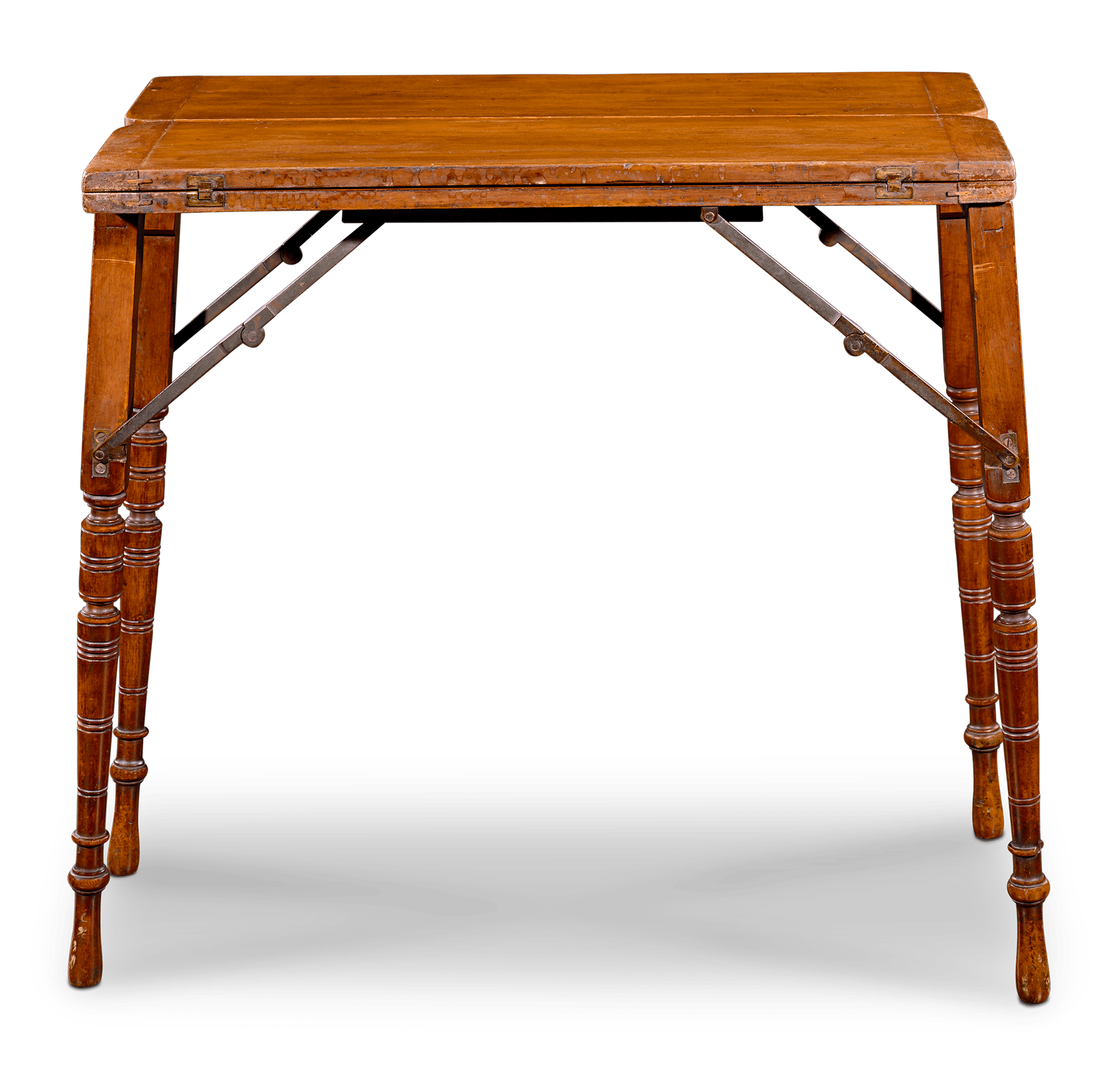 19th-Century Folding Picnic and Cards Table