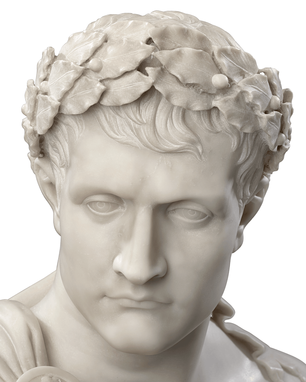 Pair of Carrara Marble Busts of the Emperor Napoleon and Empress Marie Louise