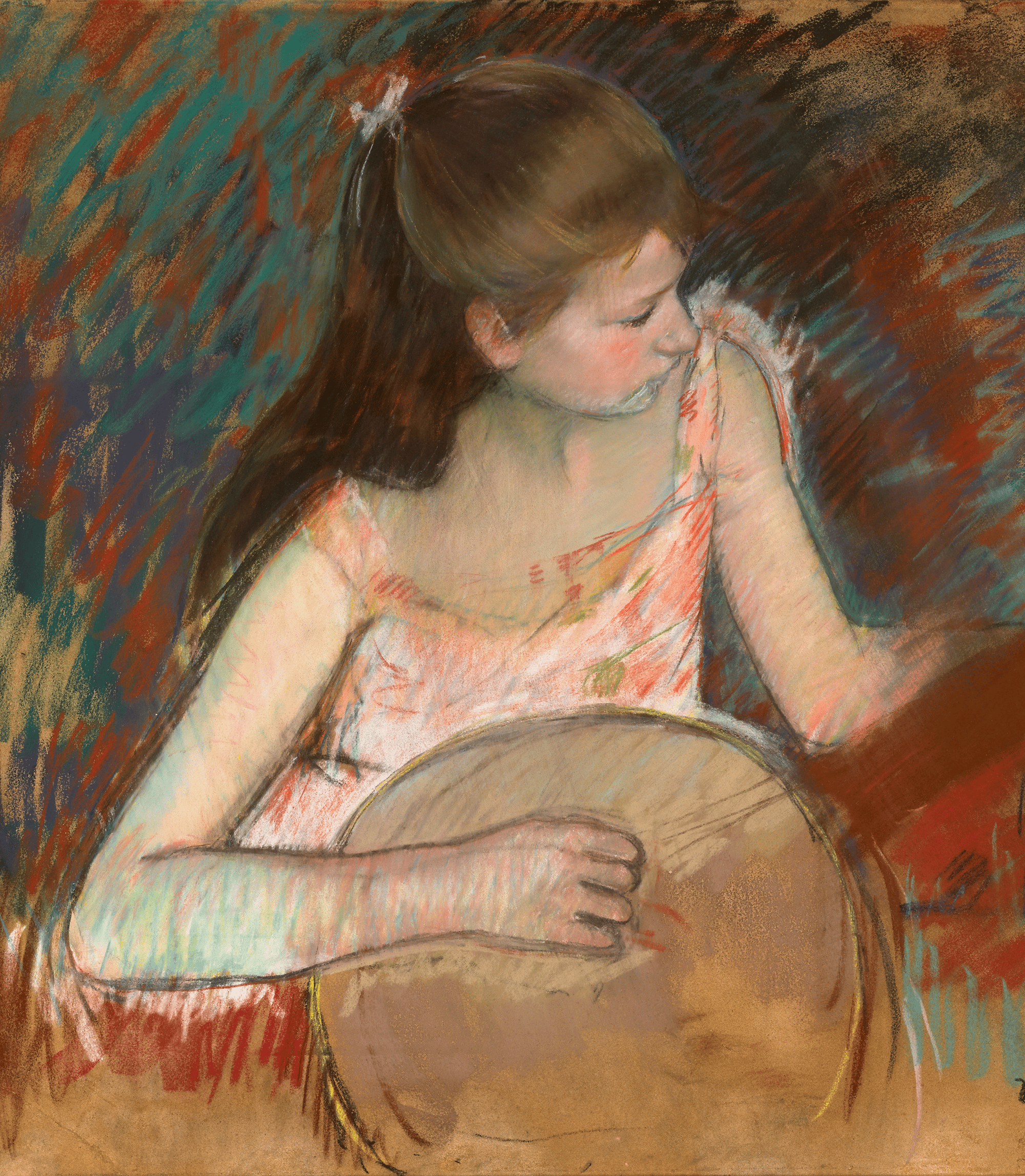 Girl with a Banjo by Mary Cassatt