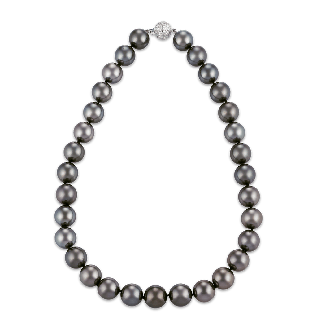 Tahitian Pearl Necklace, 13-14mm