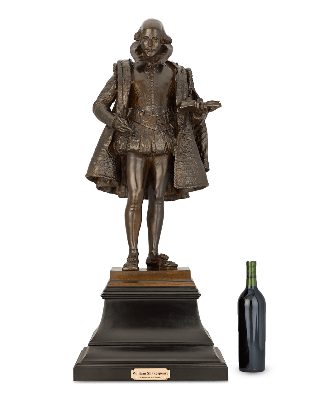 A Patinated Bronze Statuette of William Shakespeare by Frederick William MacMonnies