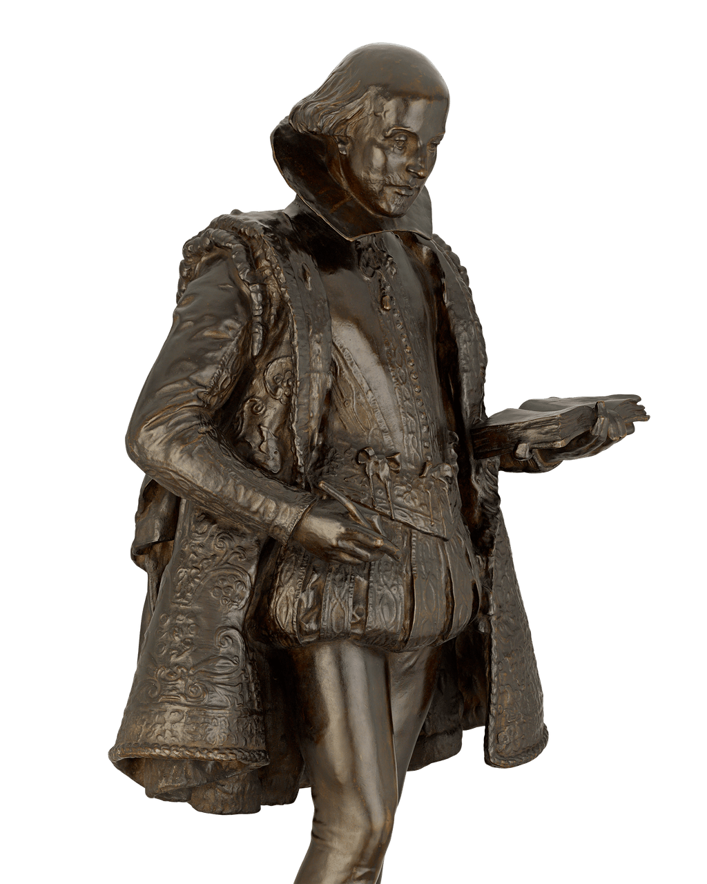A Patinated Bronze Statuette of William Shakespeare by Frederick William MacMonnies