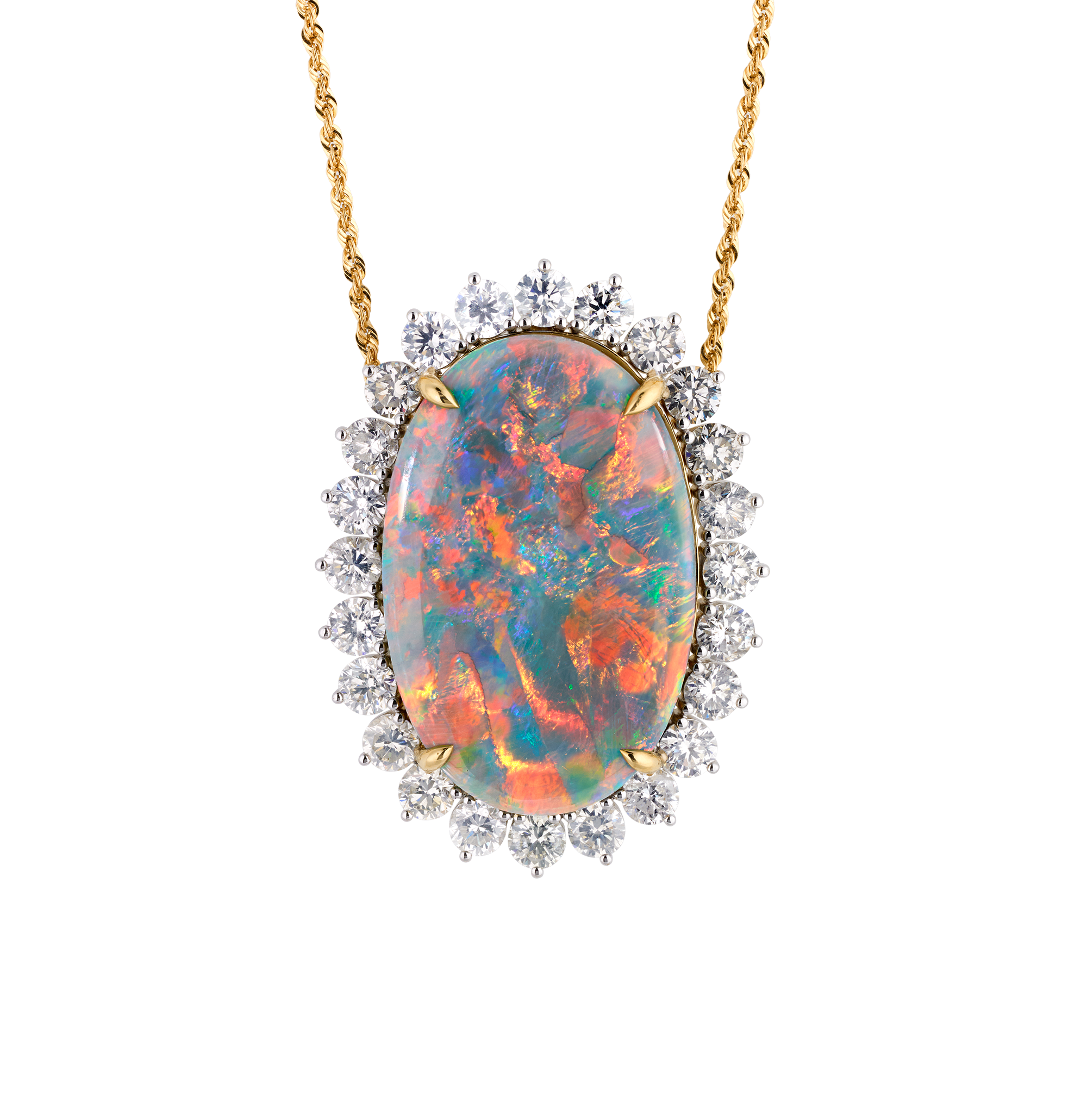Black Opal Pendant, 51.54 Carats