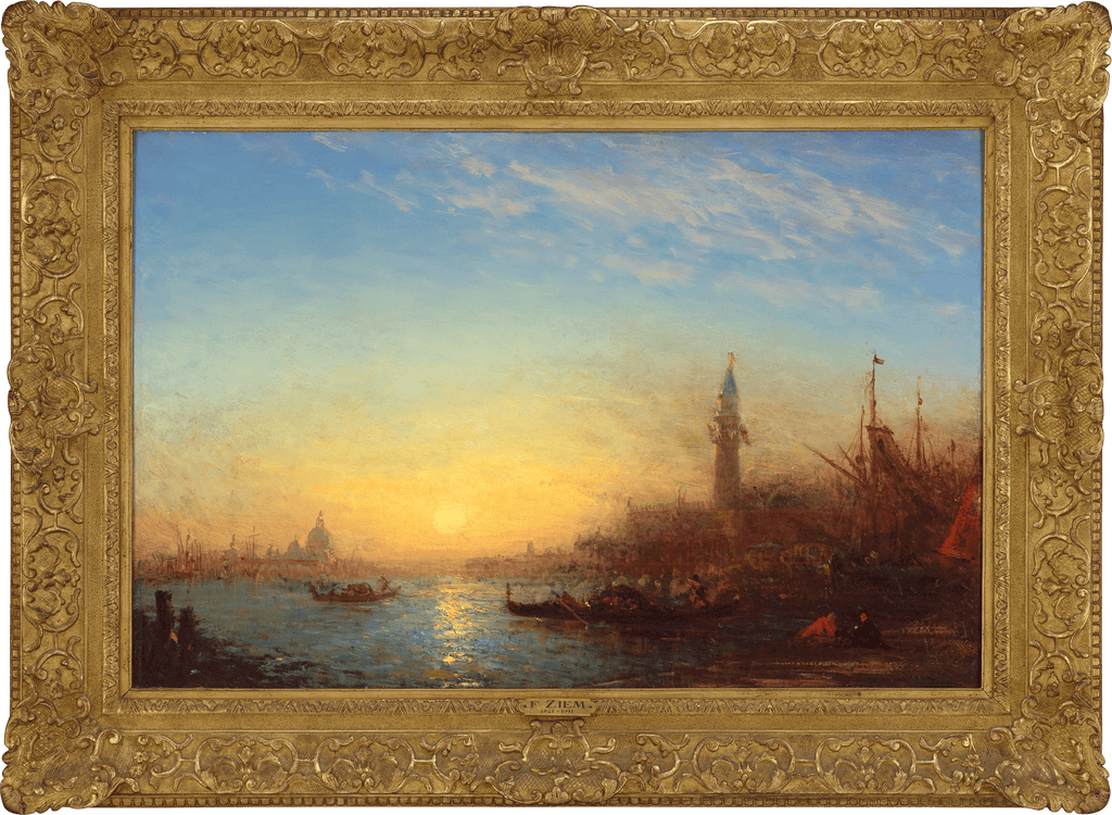Coucher de soleil, quai des Esclavons by Félix-François Georges Ziem