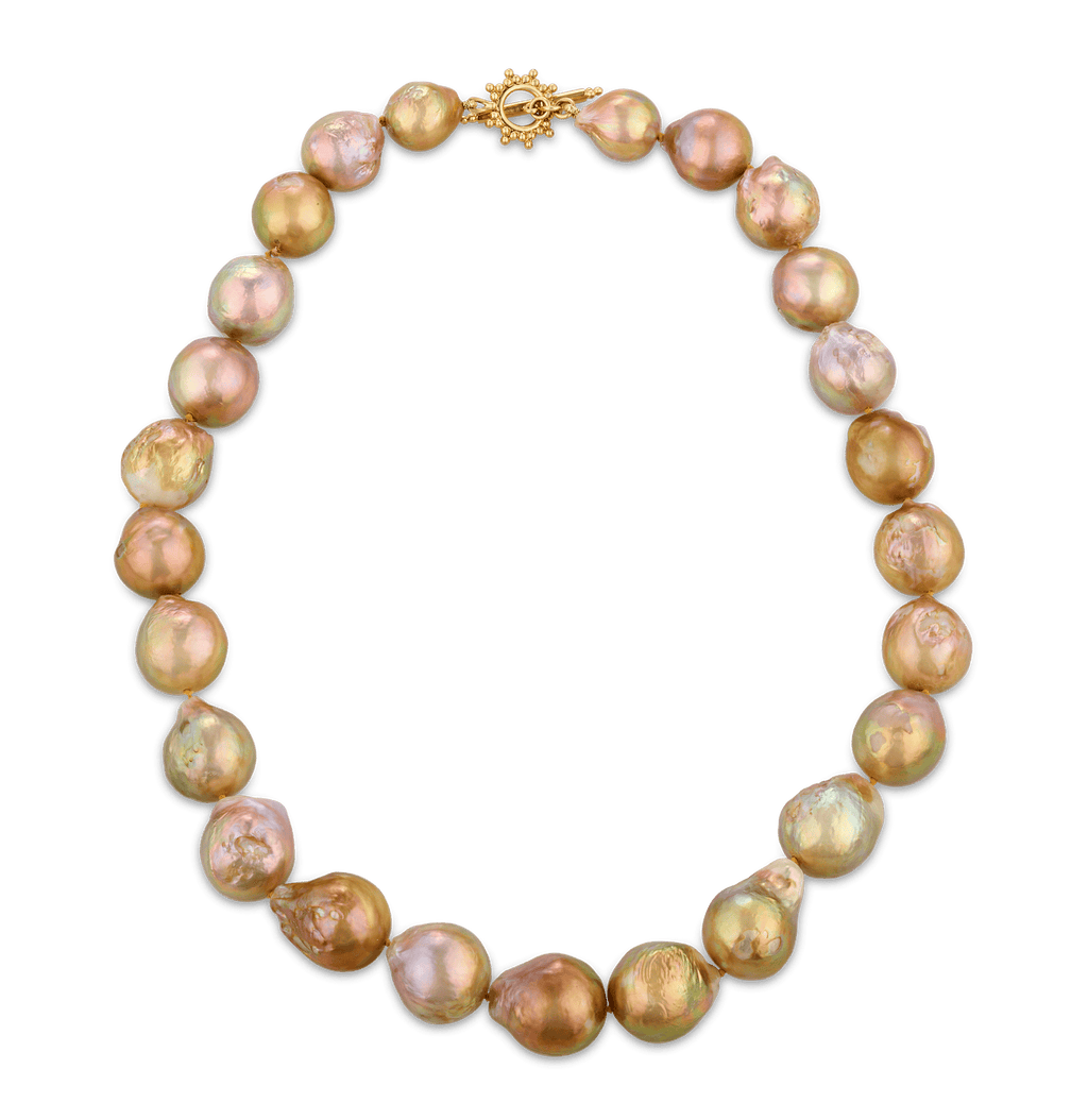 Yangtze Fireball Pearl Necklace, 13-16mm
