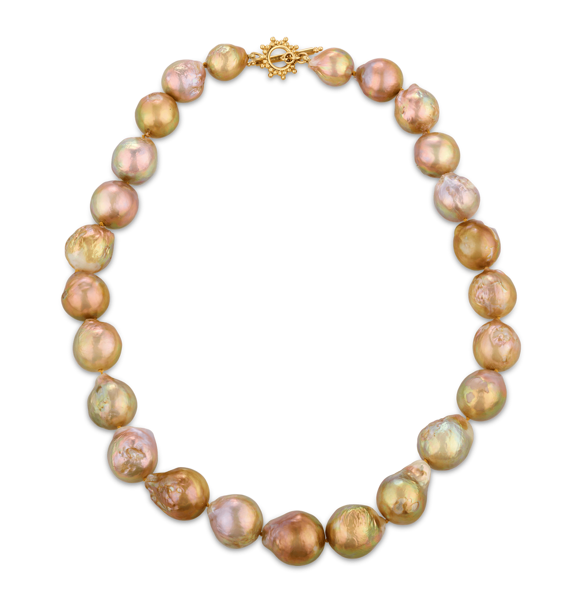 Yangtze Fireball Pearl Necklace, 13-16mm