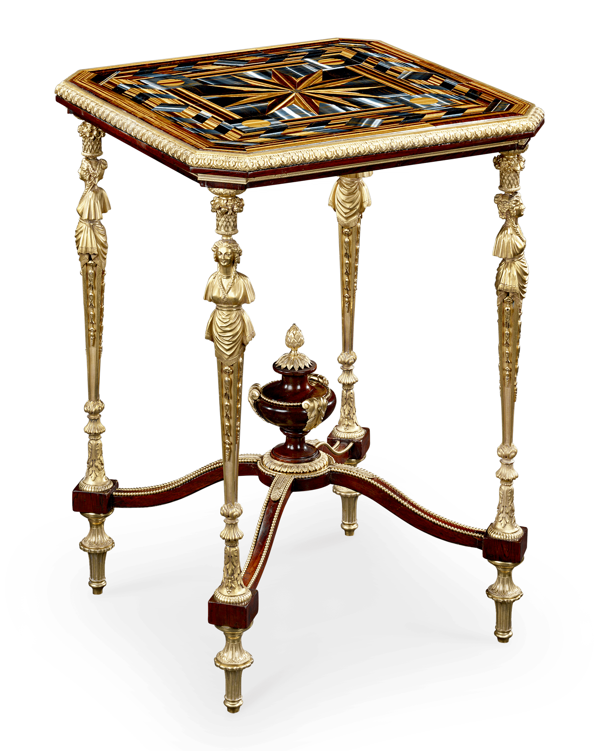 Falcon's Eye and Tiger's Eye Table by Théodore Millet