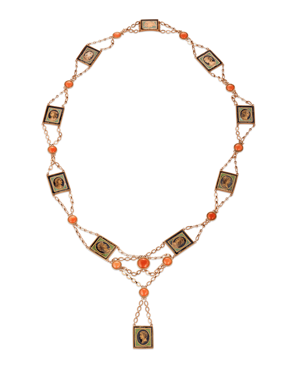 First Empire Napoleonic Portrait Necklace