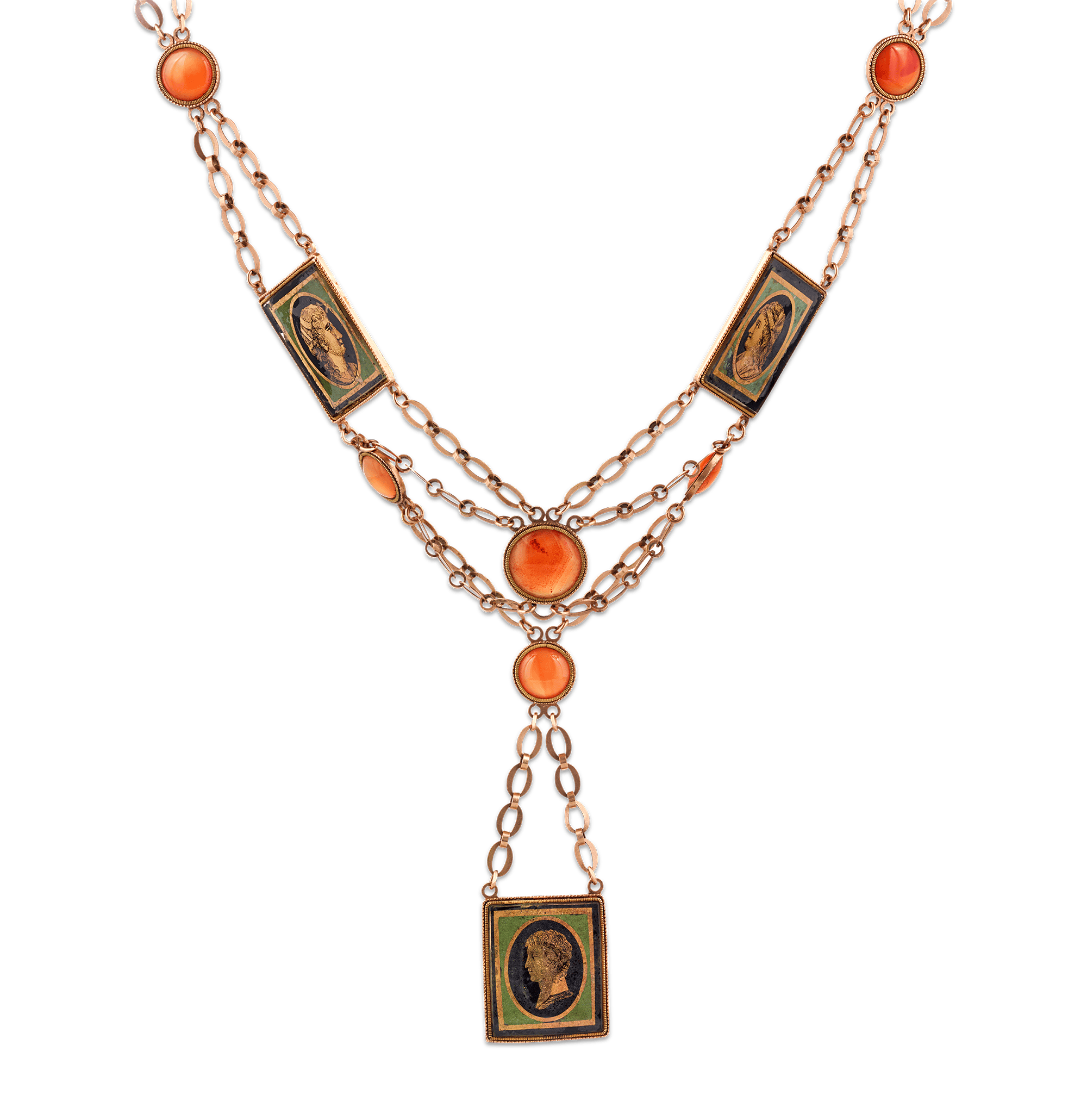 First Empire Napoleonic Portrait Necklace