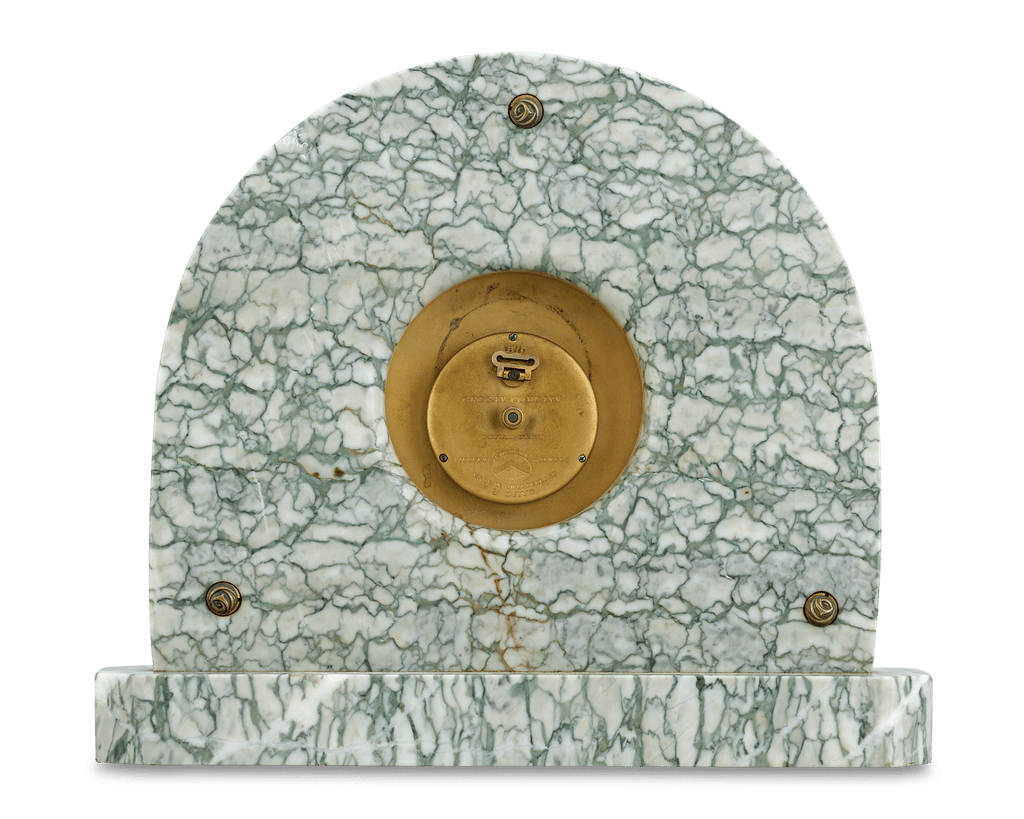 Art Deco Enamel Clock by Grogan Company