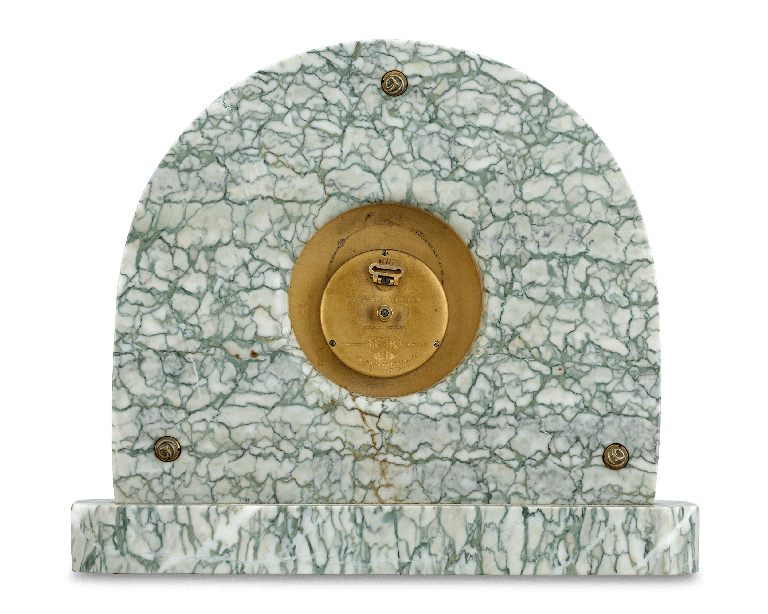 Art Deco Enamel Clock by Grogan Company