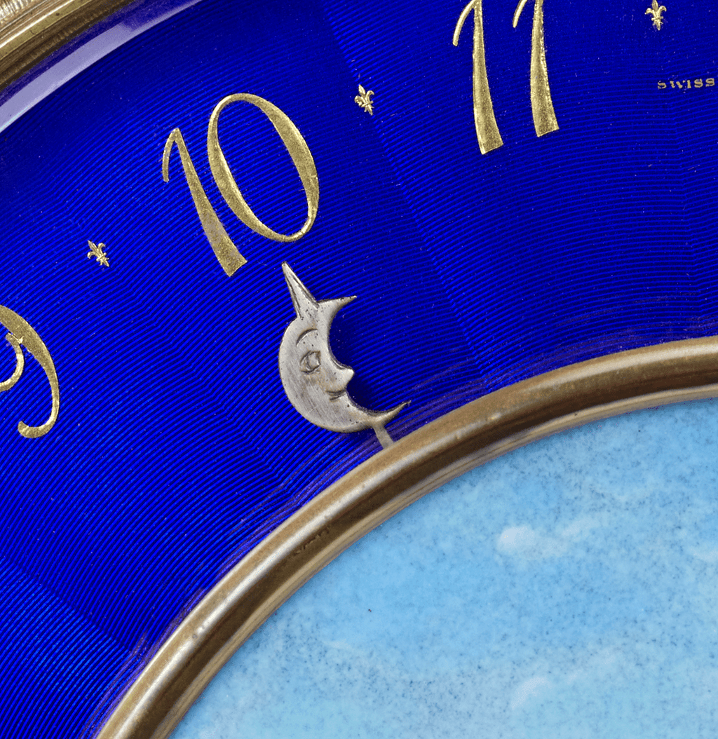 Art Deco Enamel Clock by Grogan Company