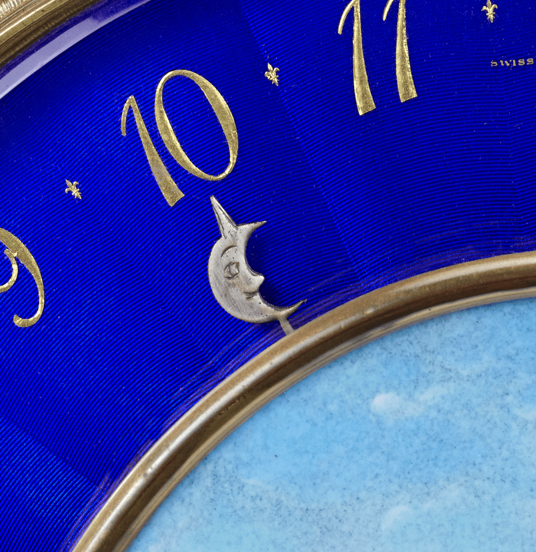 Art Deco Enamel Clock by Grogan Company