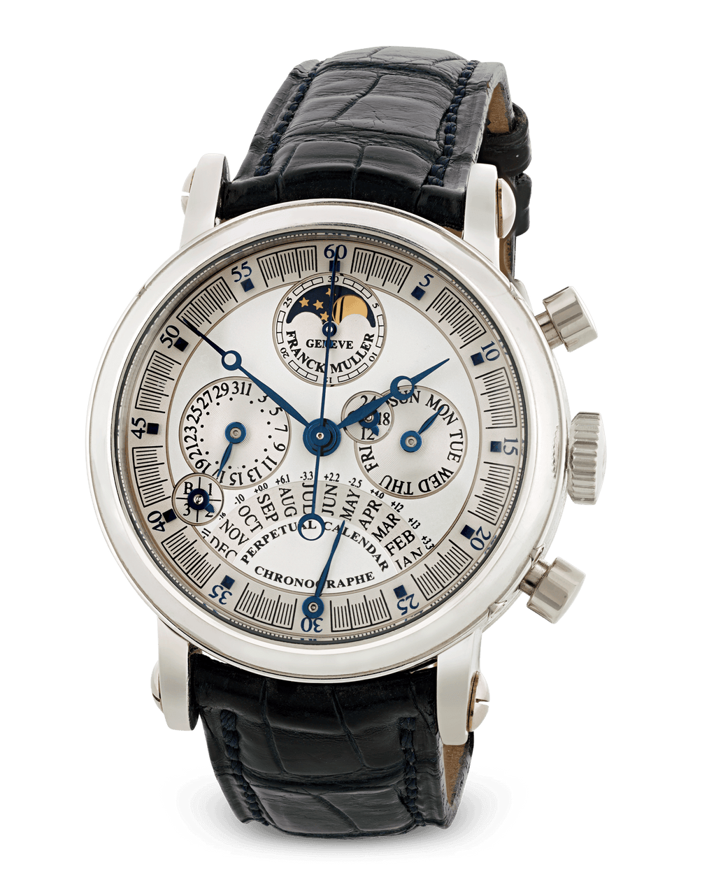 Franck Muller Double Dial Perpetual Calendar Chronograph Watch