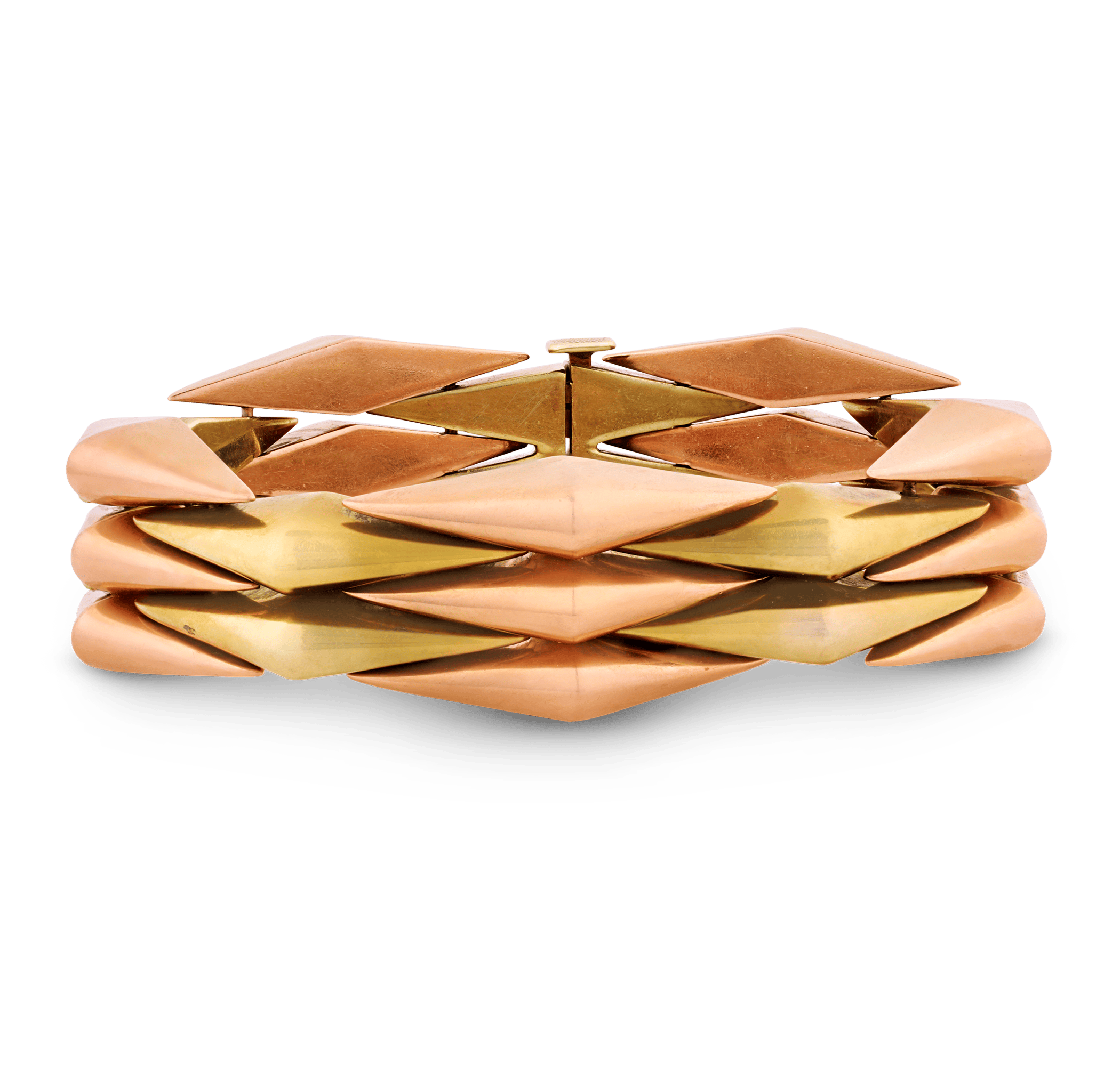 Retro 14K Yellow and Rose Gold Bracelet