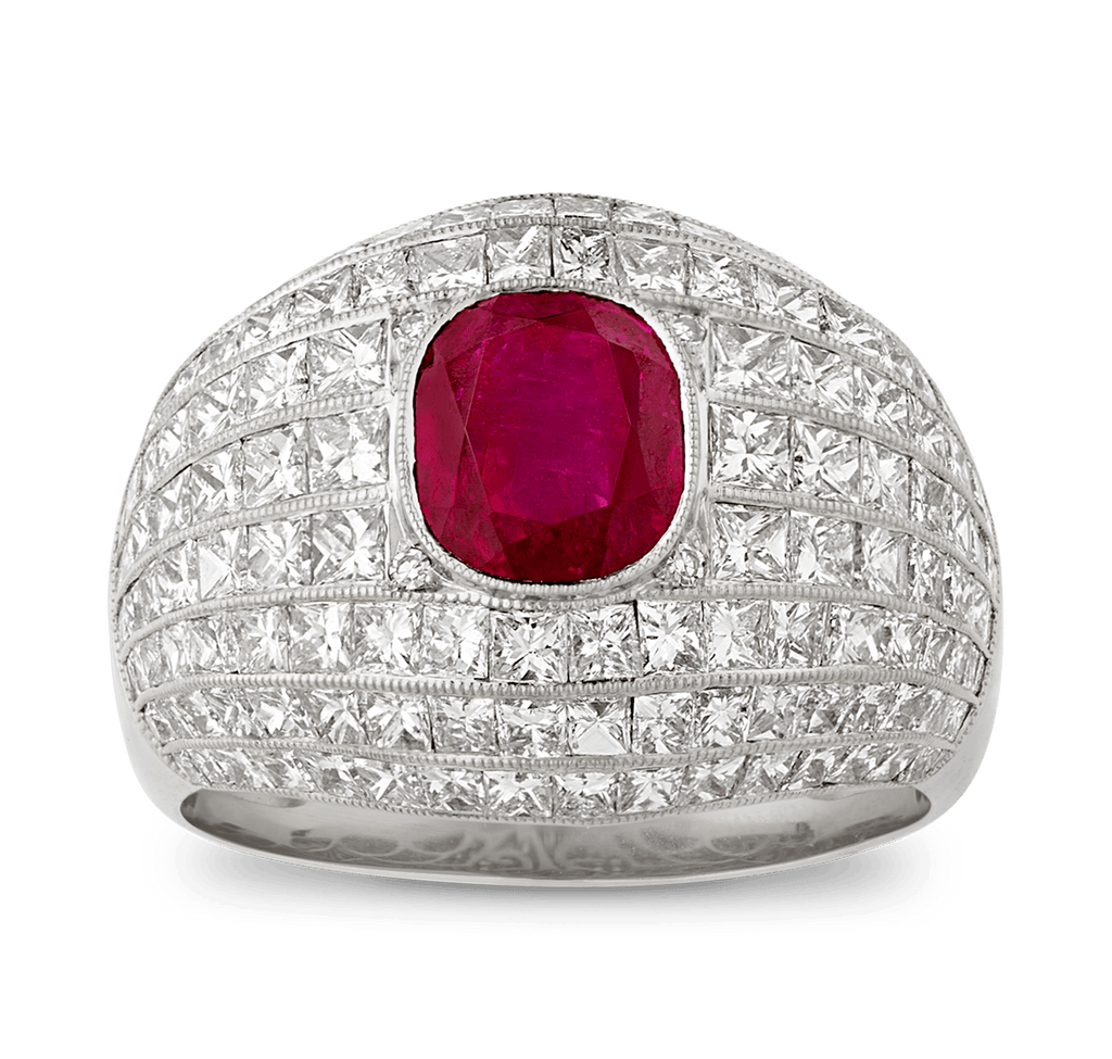 Unheated Burma Ruby Ring, 2.56 carats