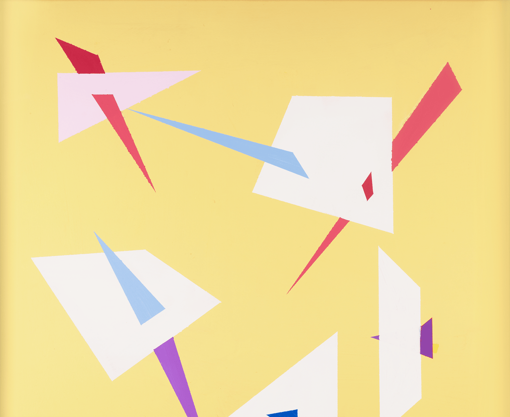 Yellow Abstract with Triangles by Frank Sinatra