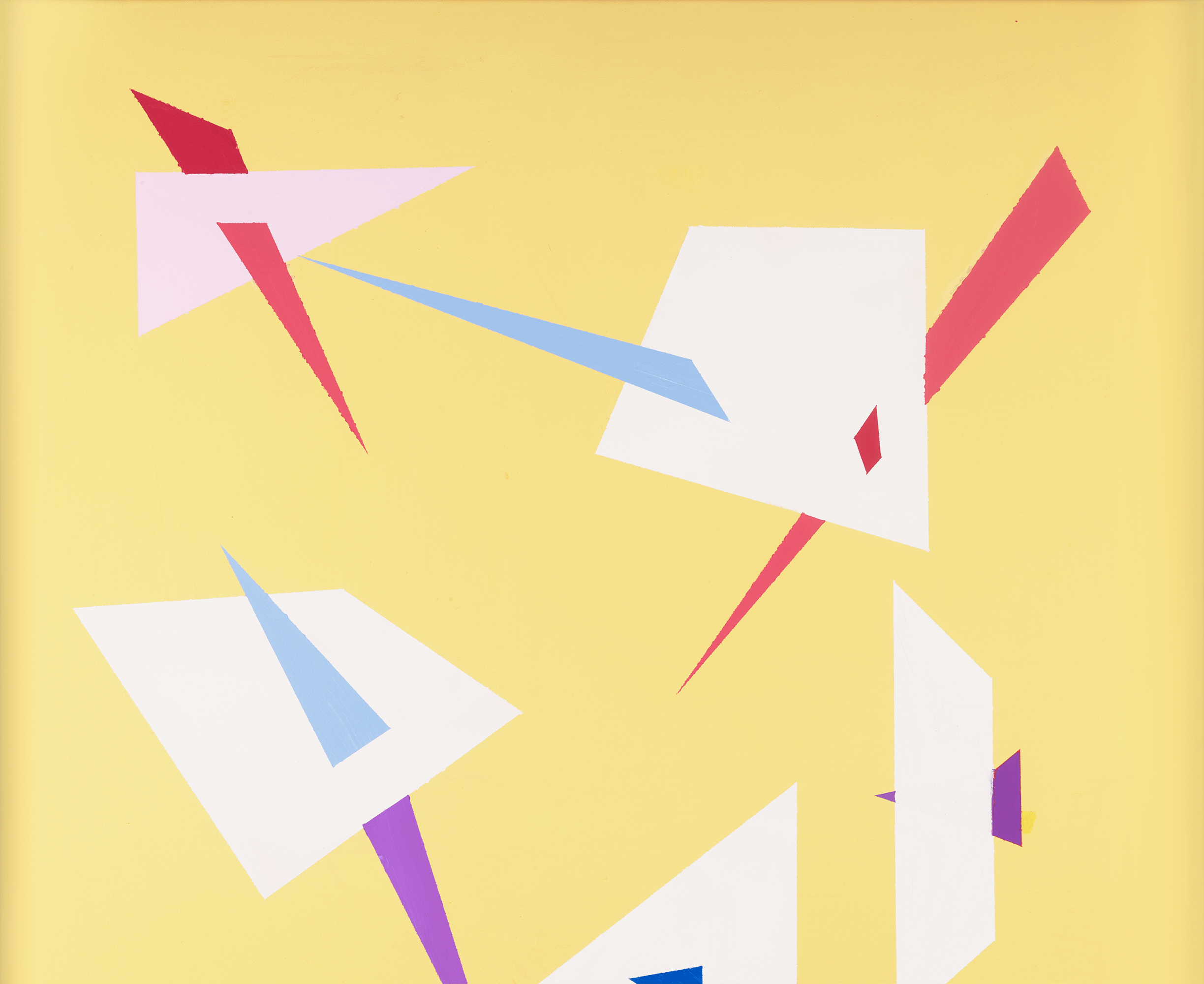 Yellow Abstract with Triangles by Frank Sinatra