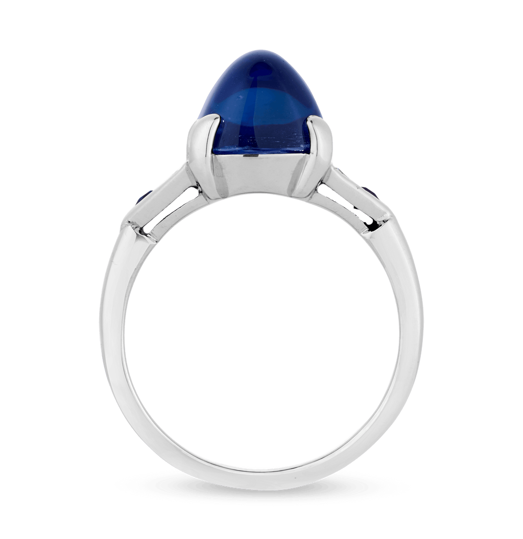Unheated Kashmir Sapphire Ring, 7.71 Carats