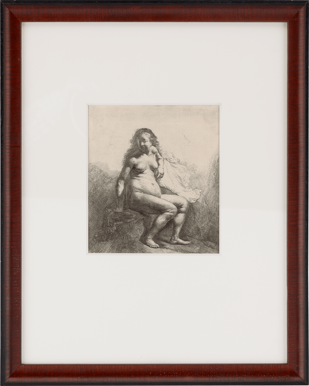 Naked Woman on a Mound by Rembrandt van Rijn