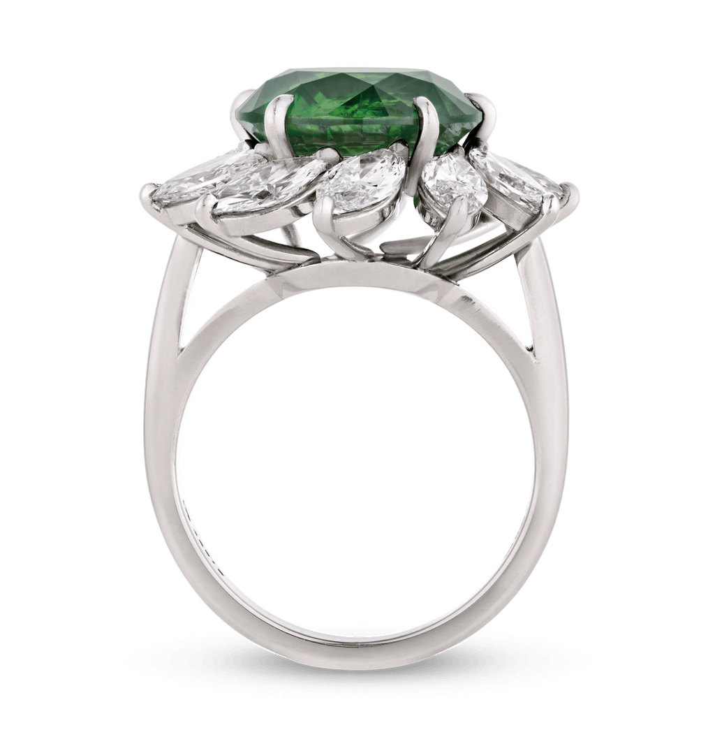 Russian Demantoid Garnet Ring, 7.55 Carats