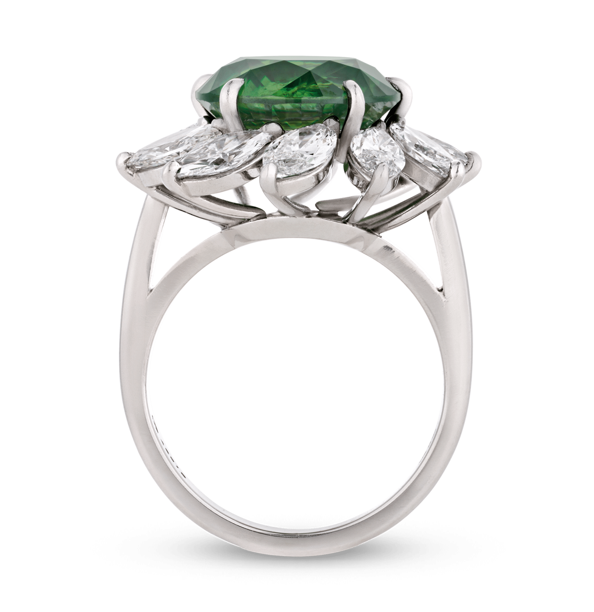 Russian Demantoid Garnet Ring, 7.55 Carats