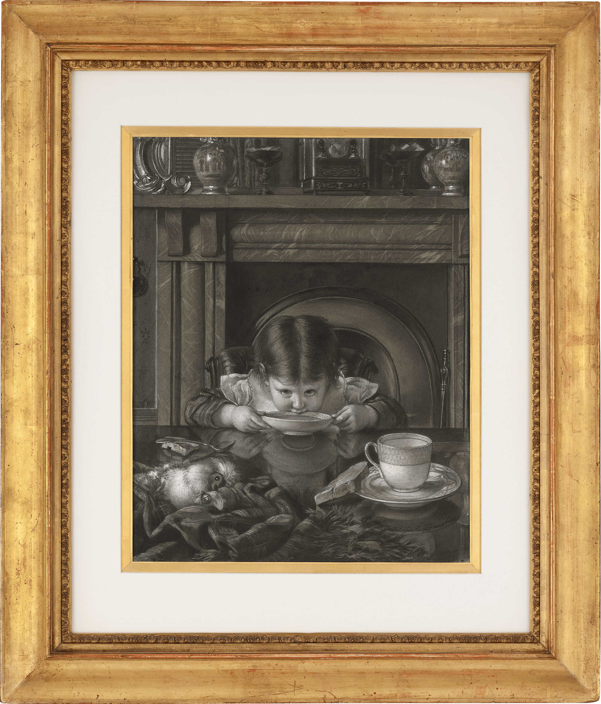 L’Heure du goûter! by Jules-Émile Saintin