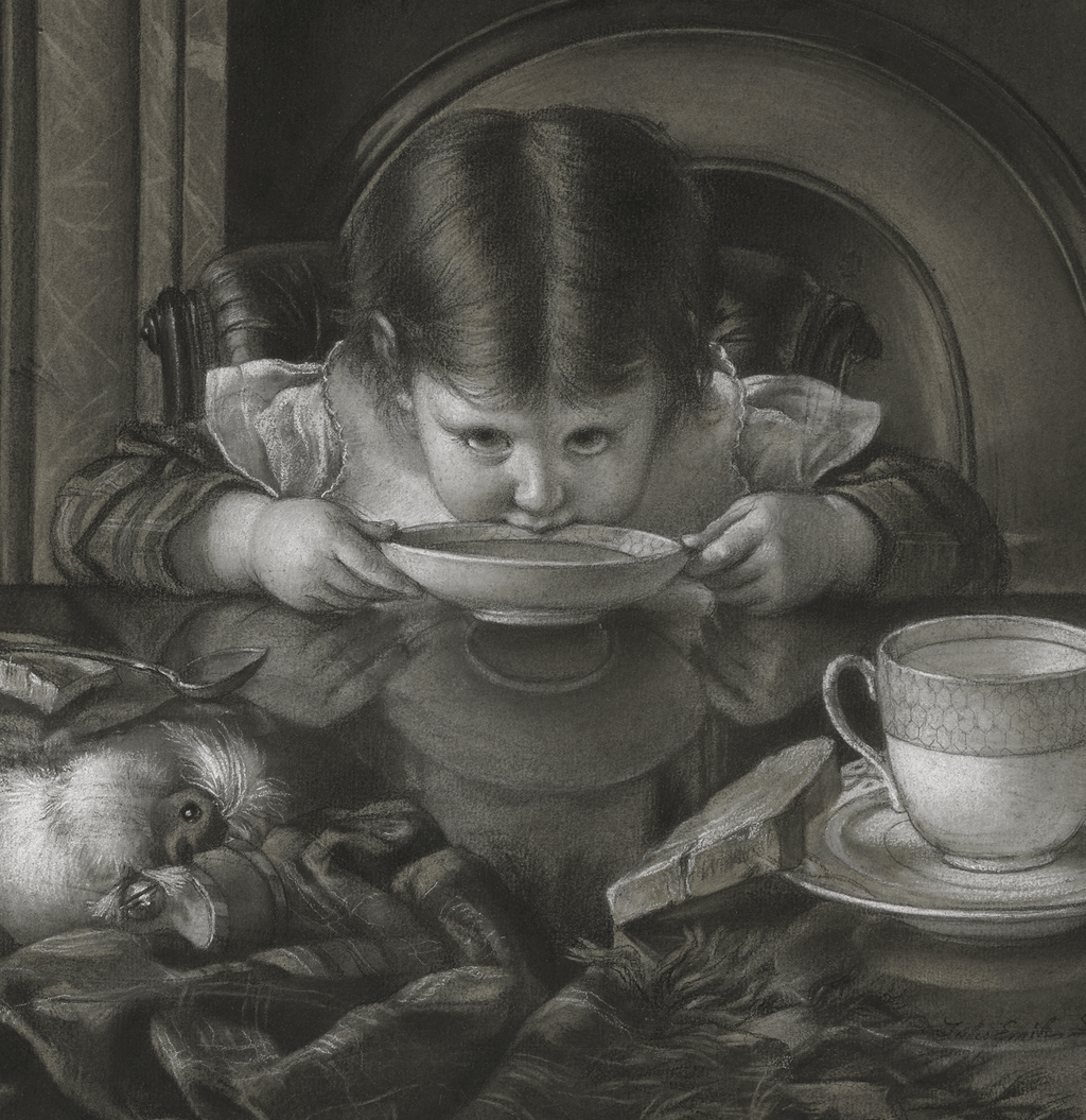 L’Heure du goûter! by Jules-Émile Saintin